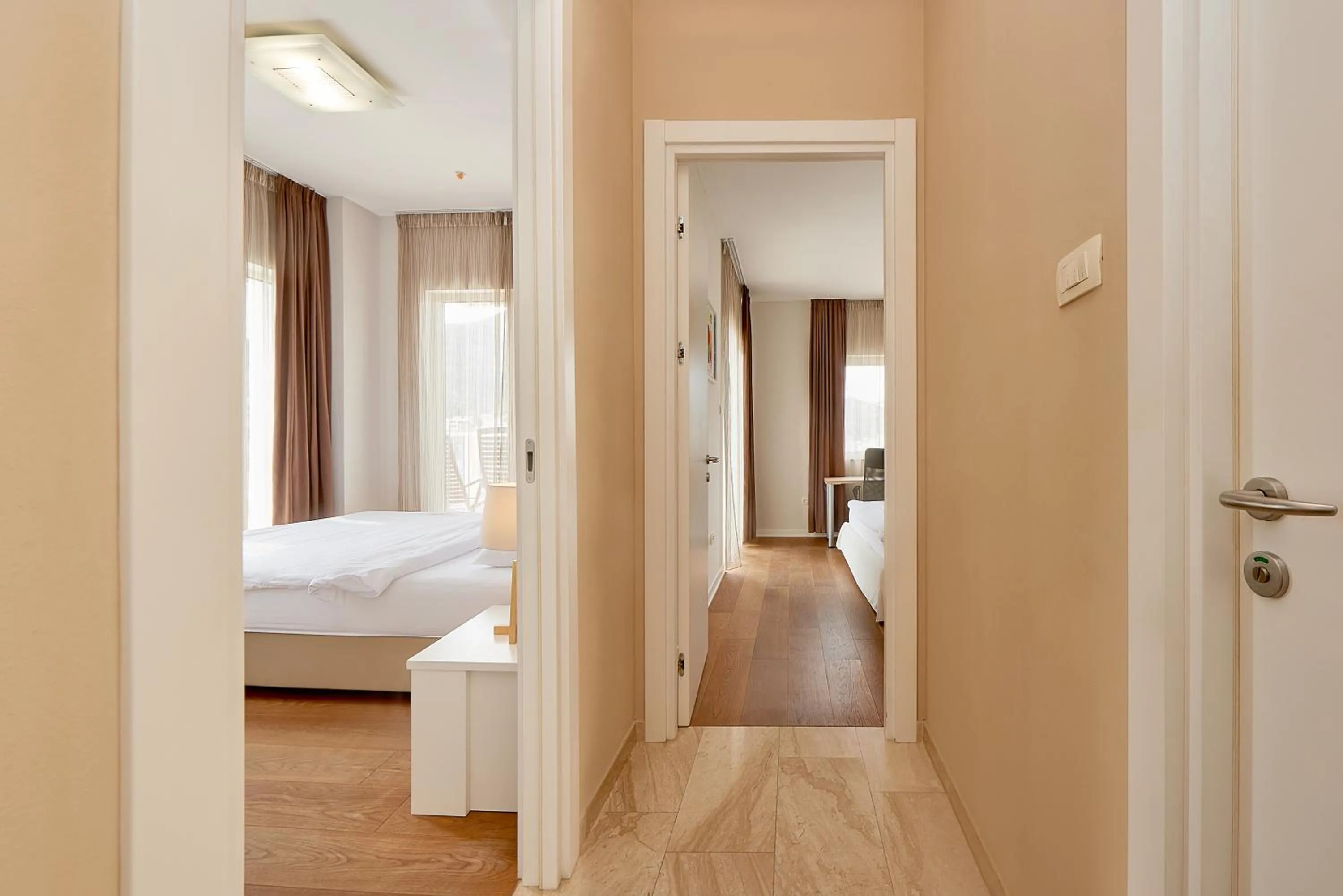 Bedroom in Lux Apartments Sunrior