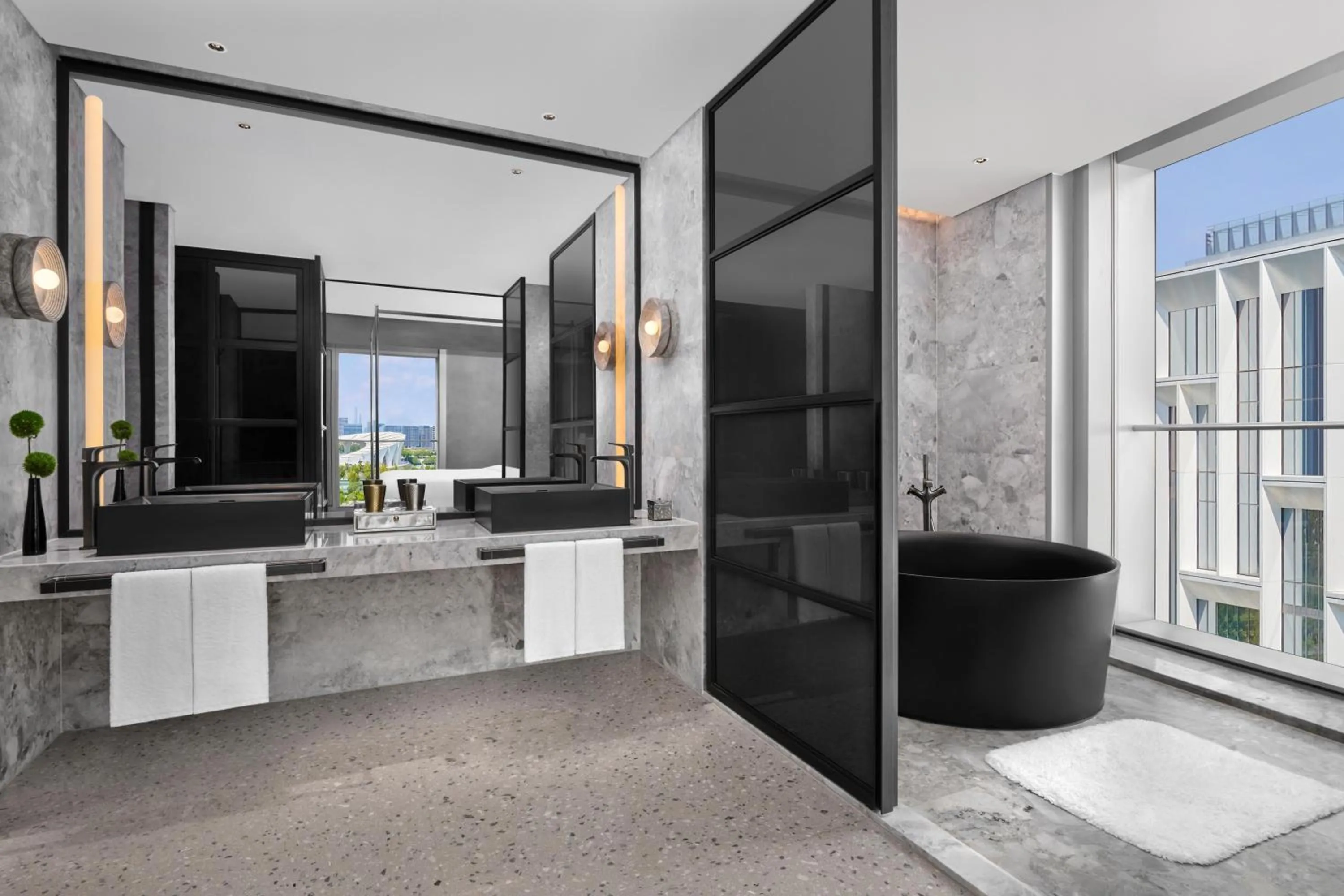 Bathroom in Kimpton Qiantan Shanghai by IHG