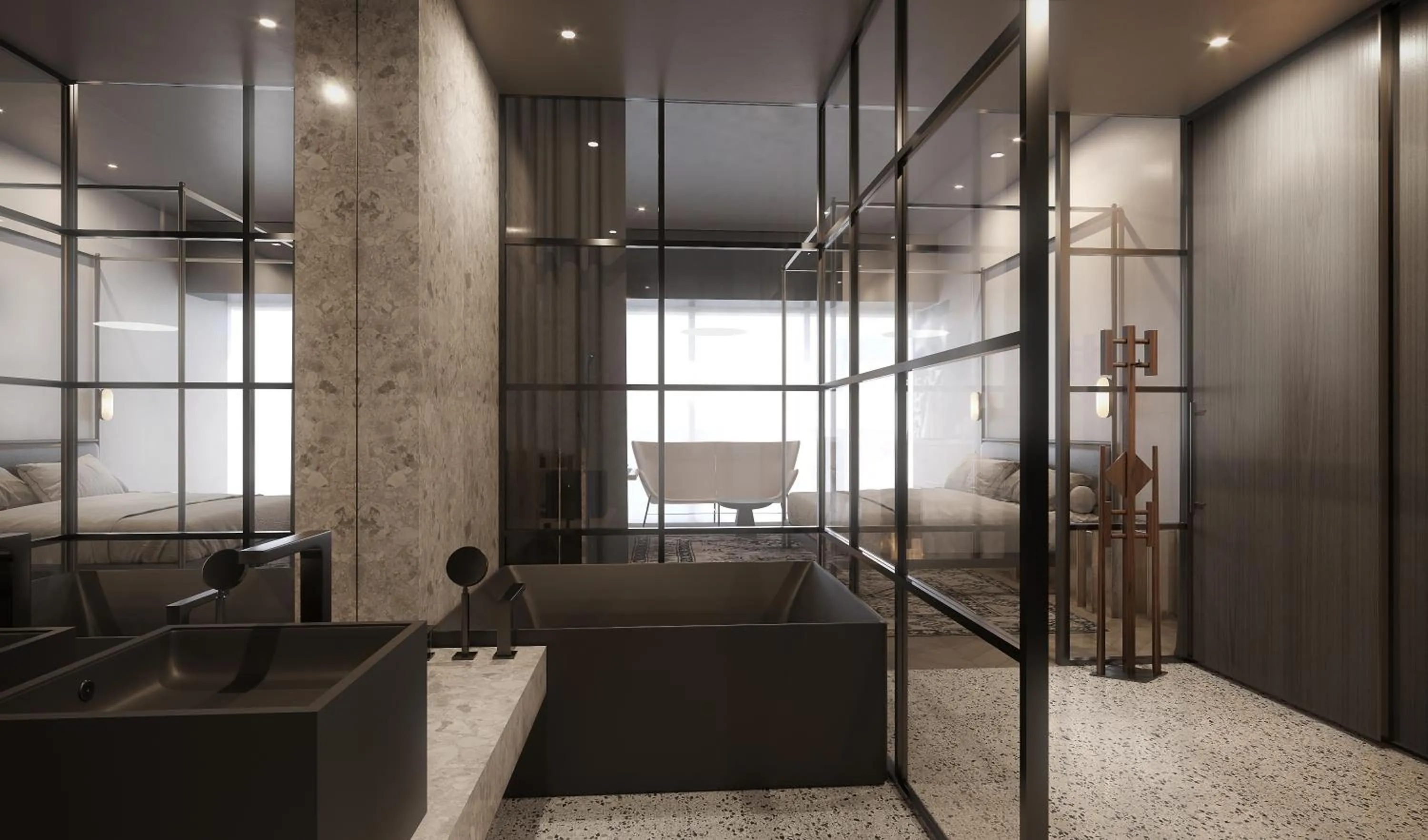 Bathroom in Kimpton Qiantan Shanghai by IHG