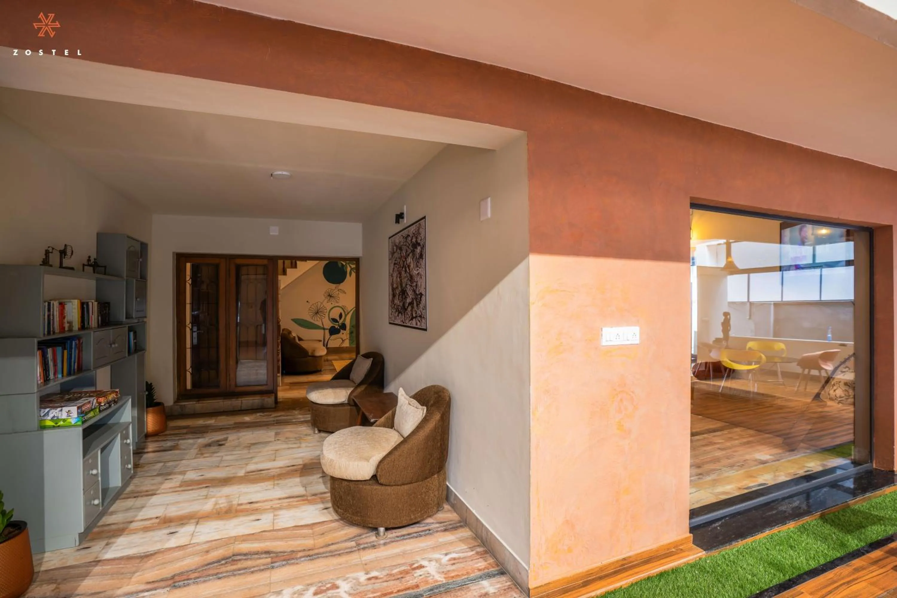 Living room in Zostel Kochi, Ernakulam