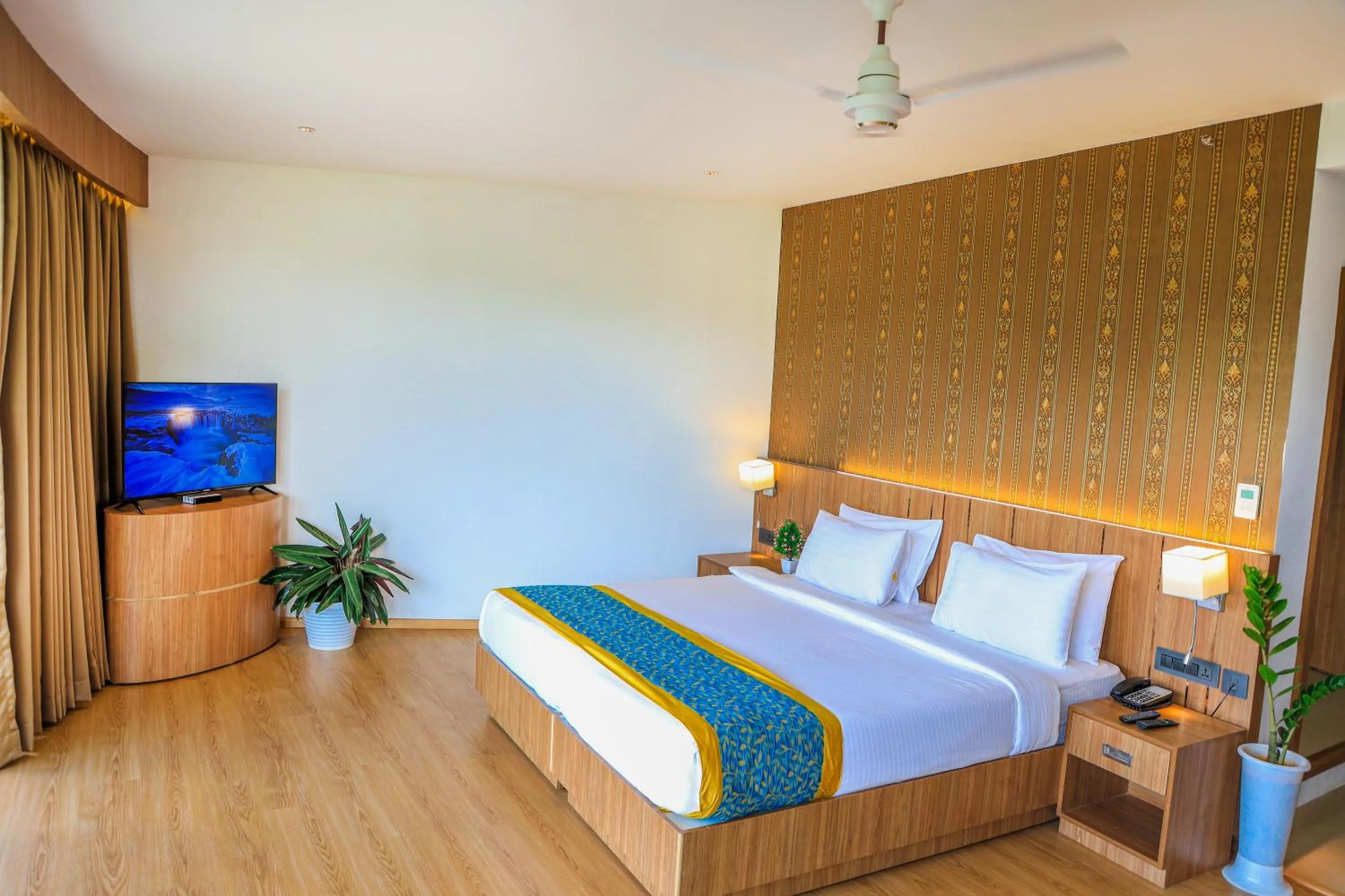 Bed in Hotel Sky Sierra Wayanad