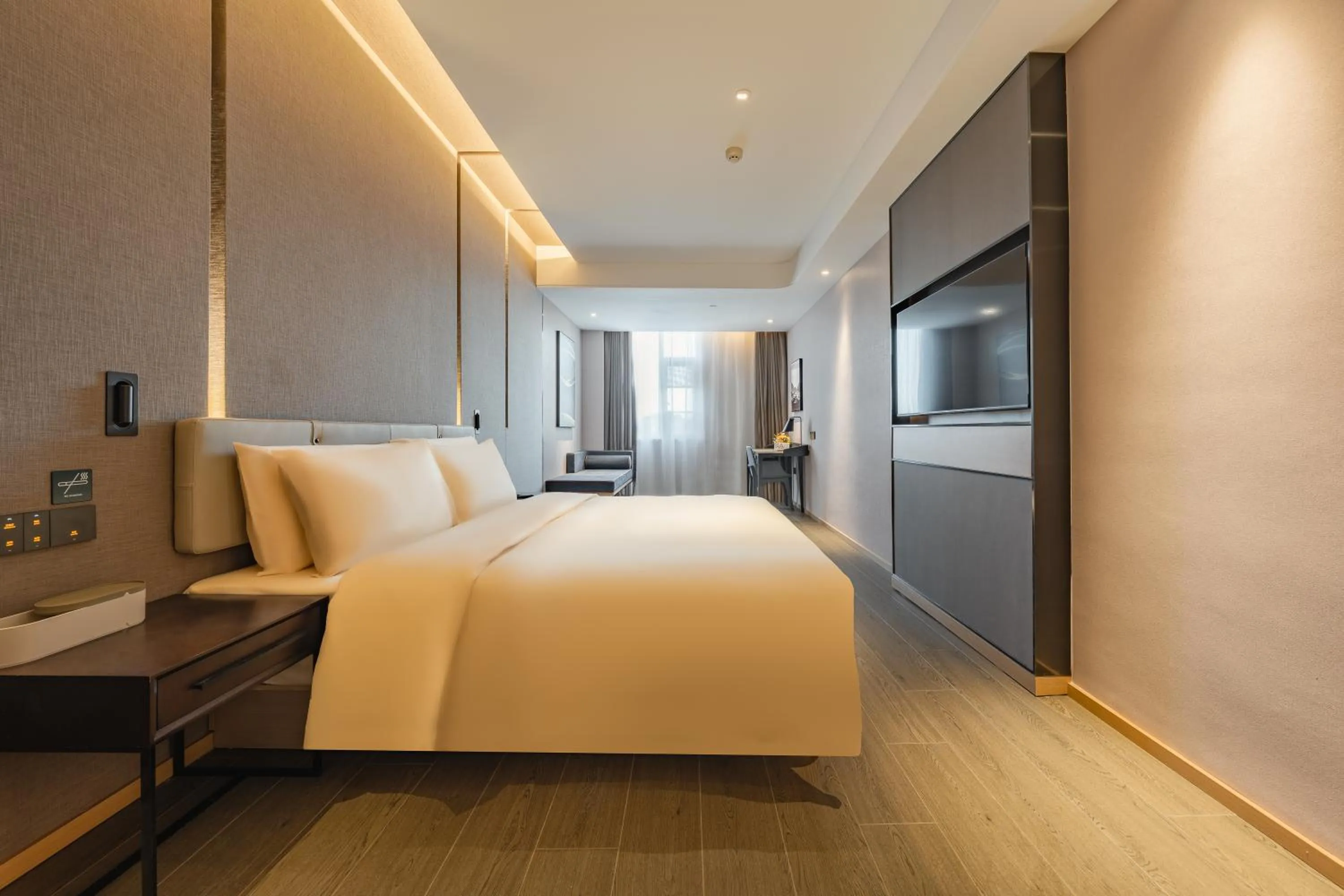 Bed in Shanghai Pudong Caolu Atour Hotel