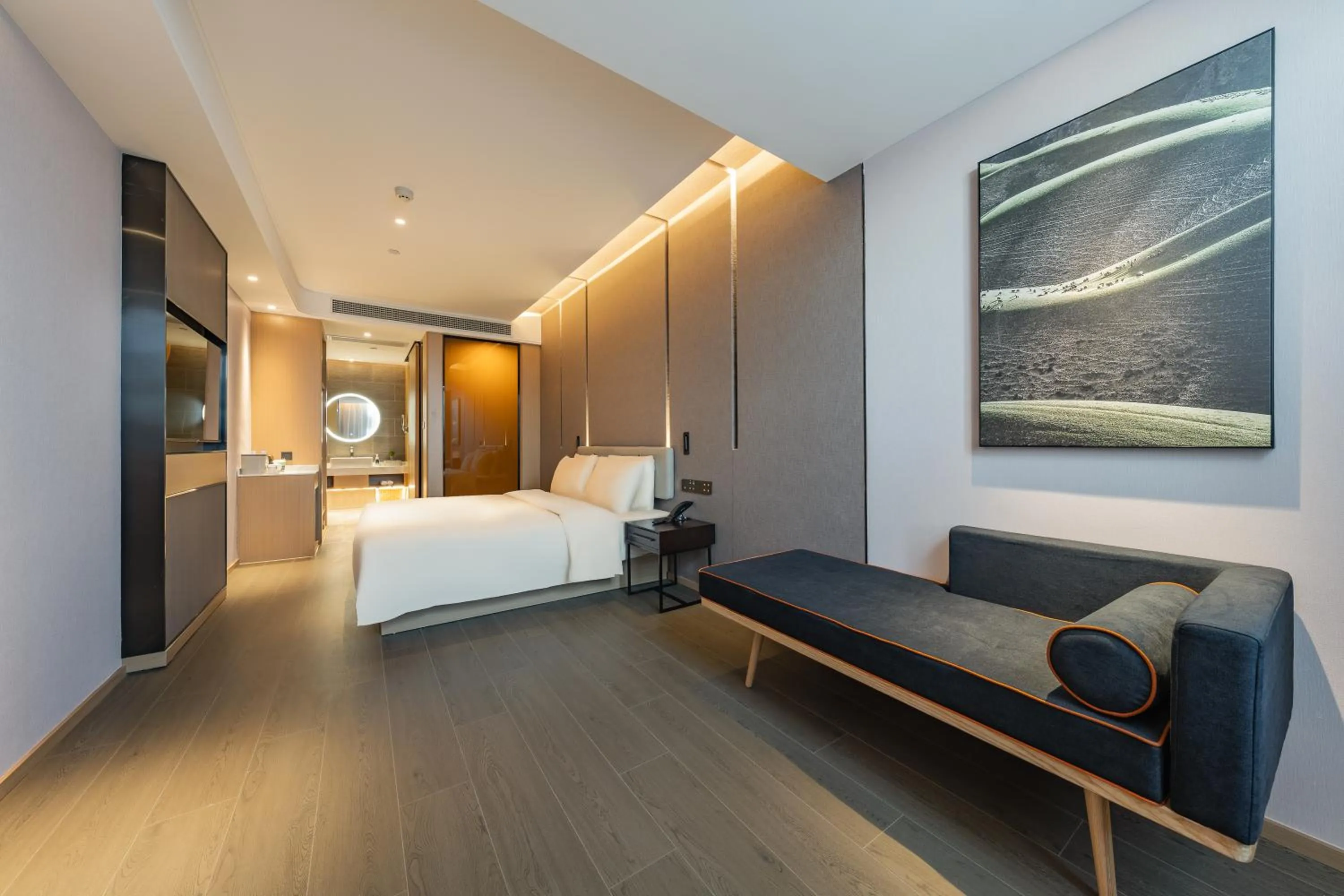 Bed in Shanghai Pudong Caolu Atour Hotel