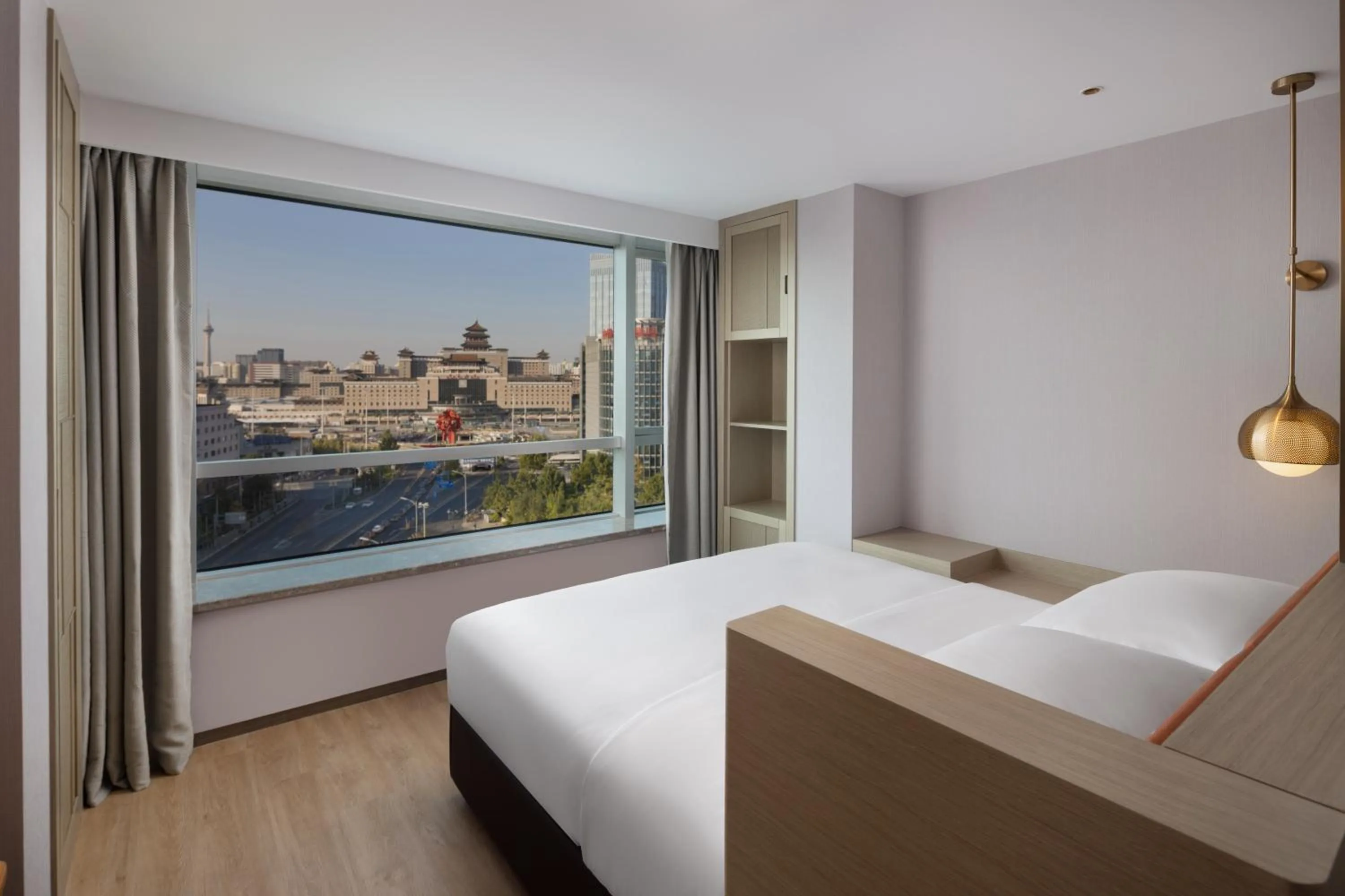 Photo of the whole room, Bed in Home2 Suites by Hilton Beijing West Station