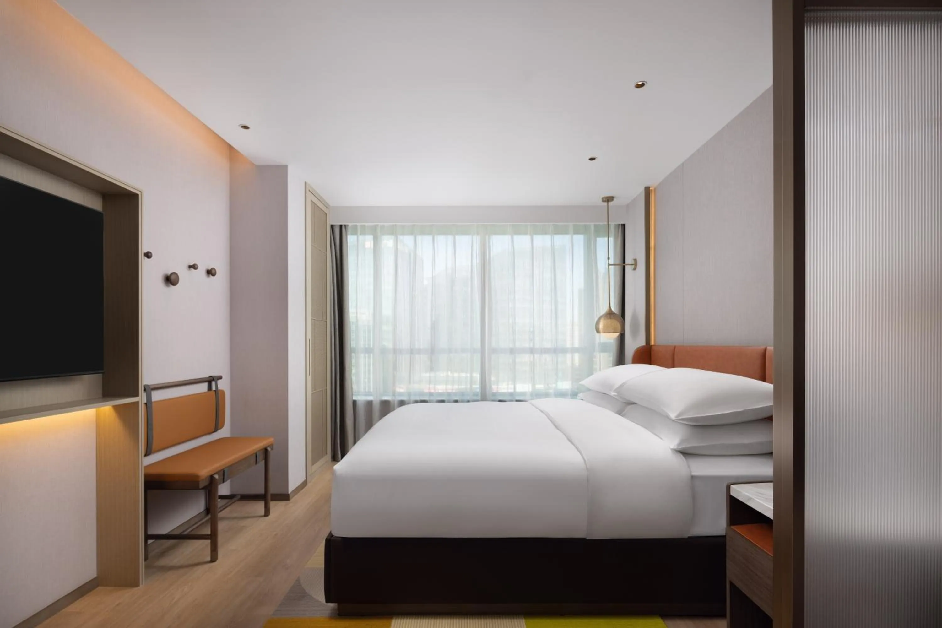 Photo of the whole room, Bed in Home2 Suites by Hilton Beijing West Station
