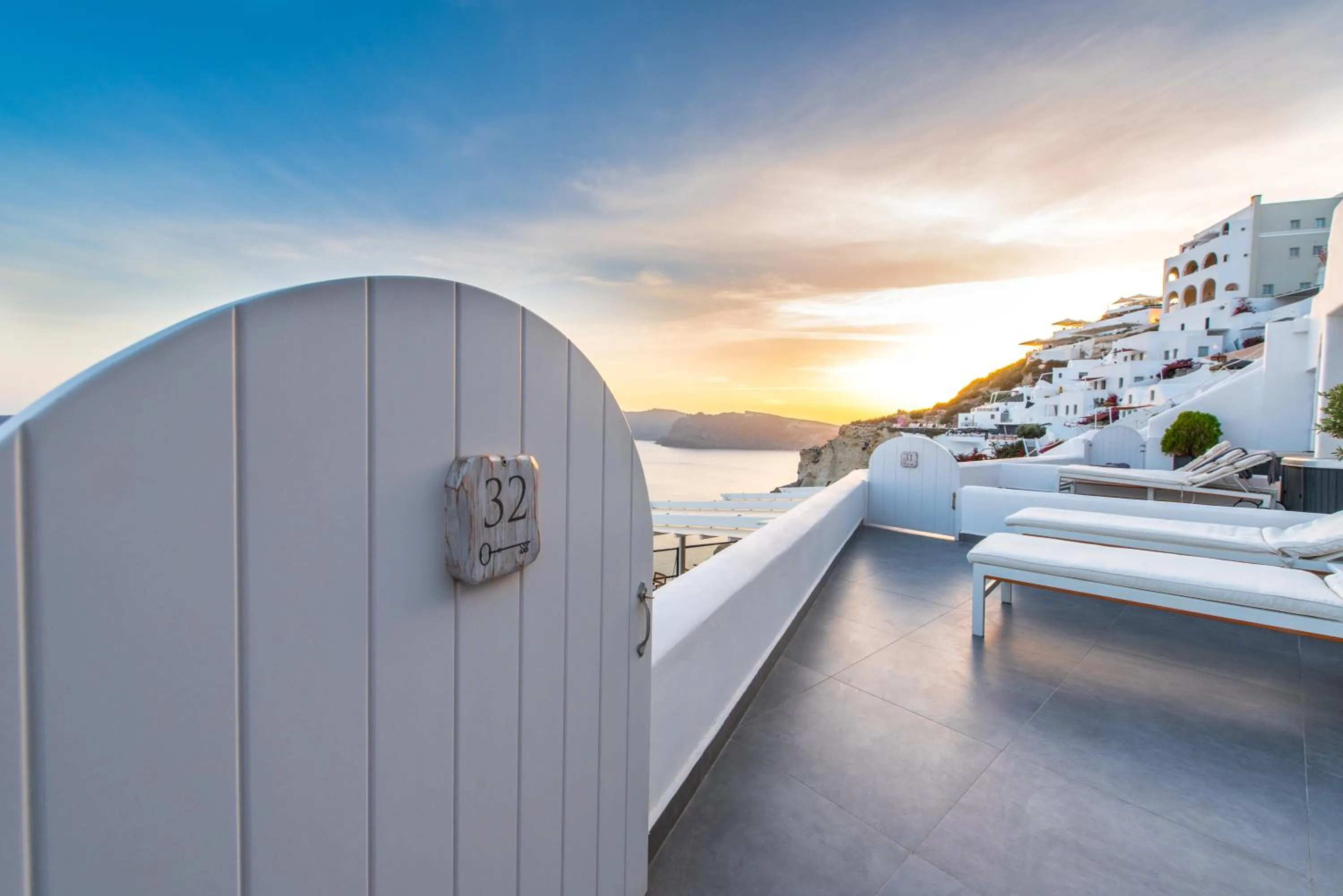 Balcony/Terrace in Santorini Secret Suites & Spa, Small Luxury Hotels of the World