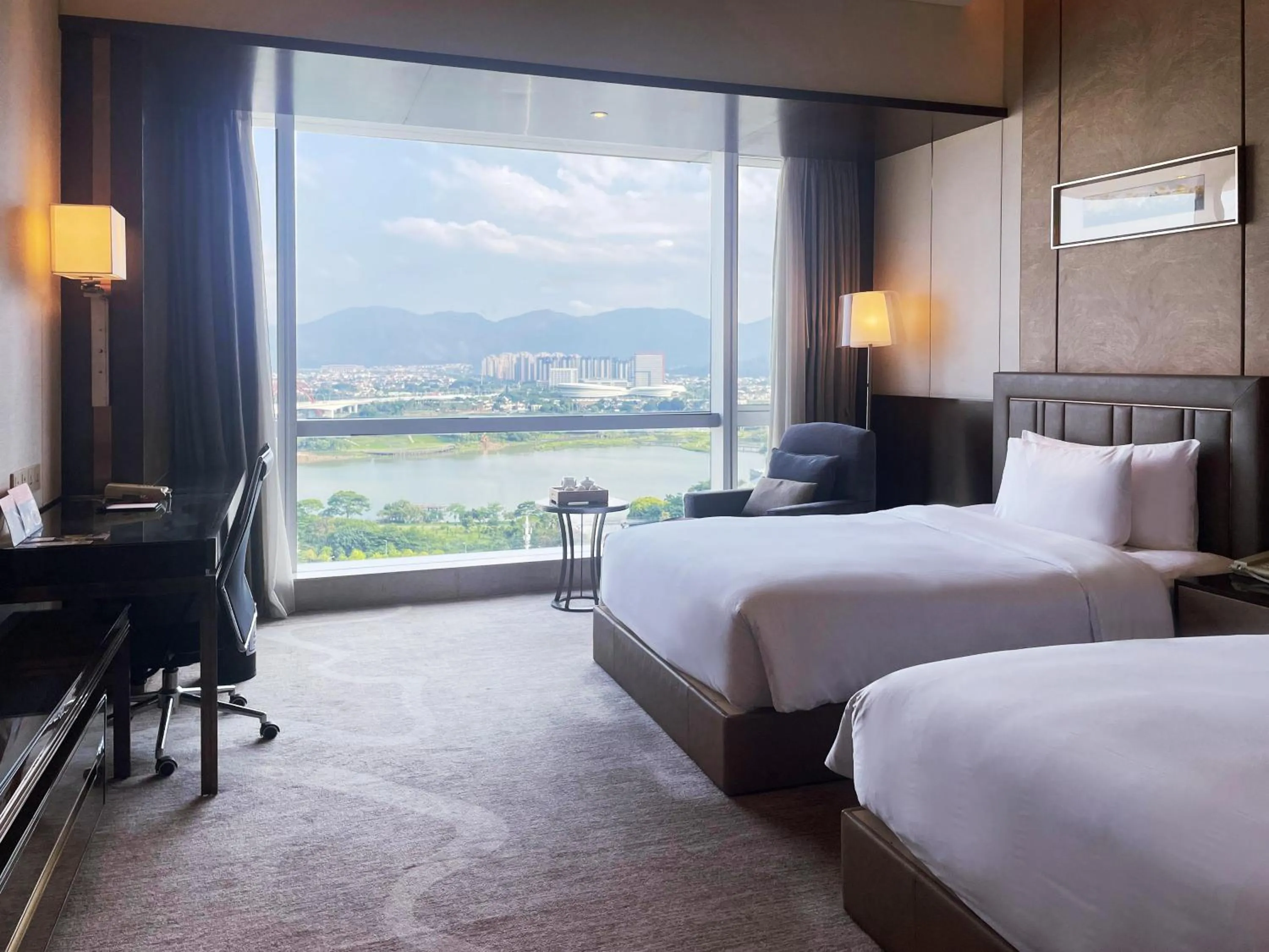 Natural landscape, Bed in Crowne Plaza Zhangzhou by IHG