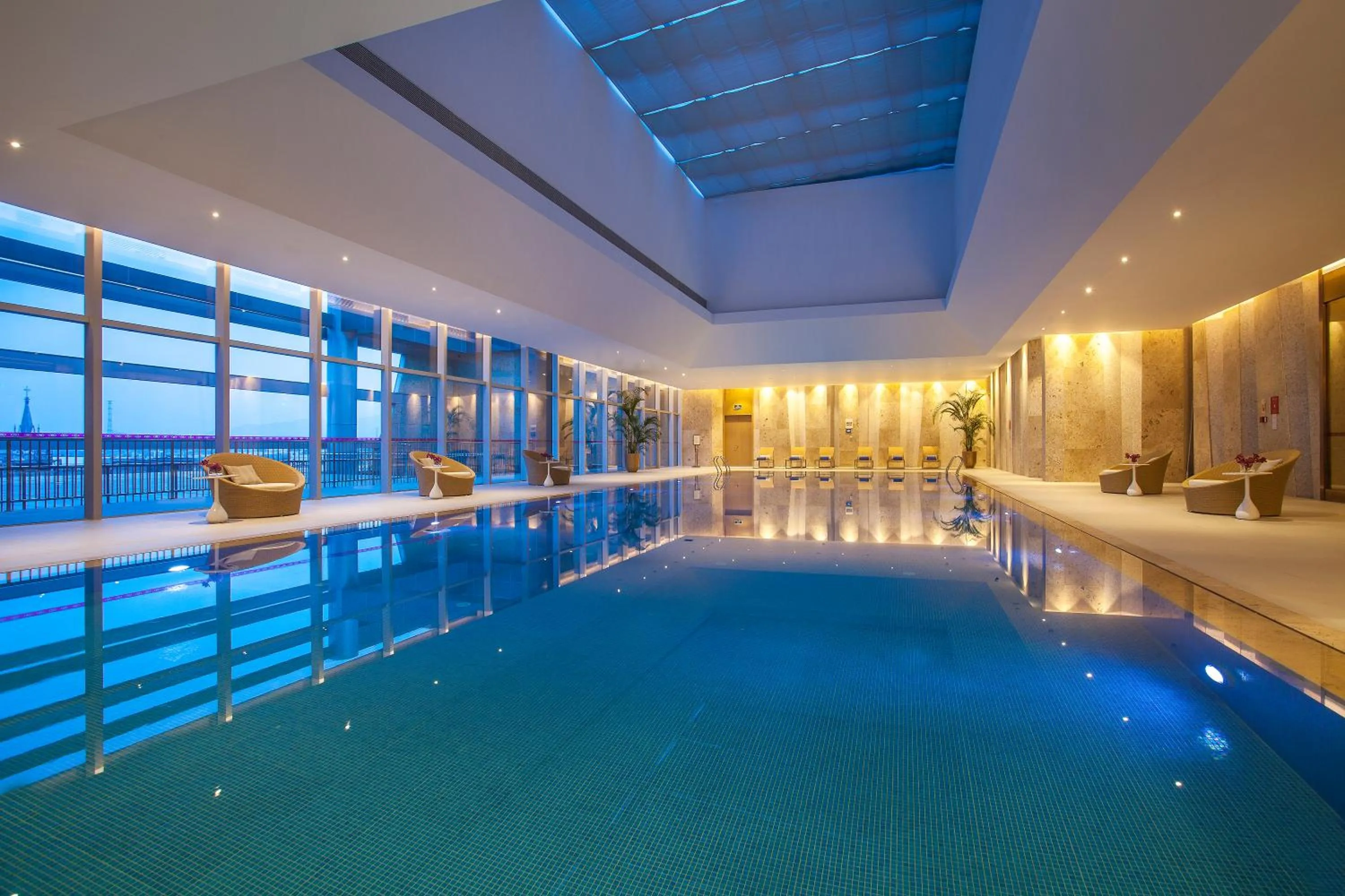 Pool view in Crowne Plaza Zhangzhou by IHG