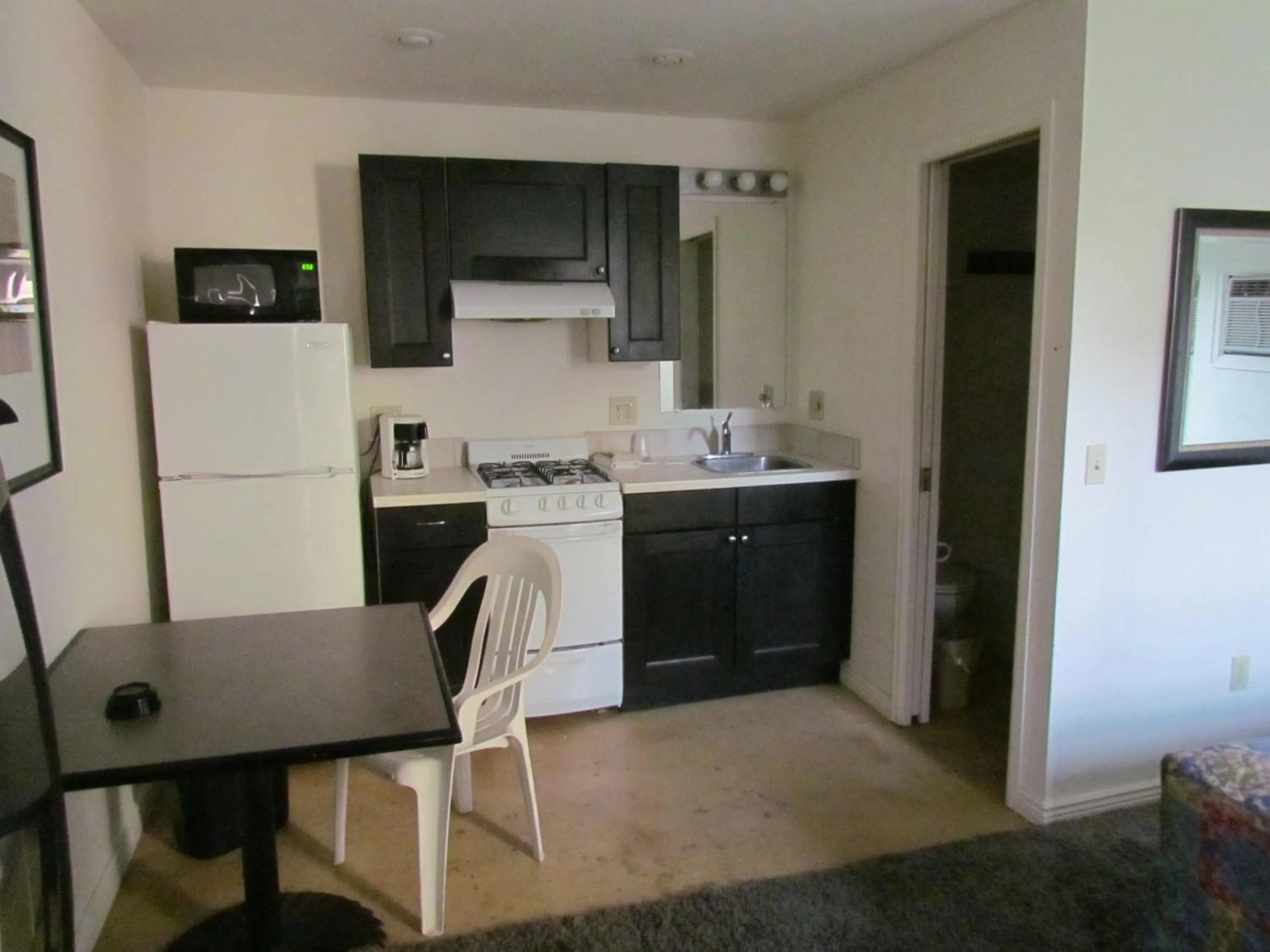 Kitchen or kitchenette in True North Motel