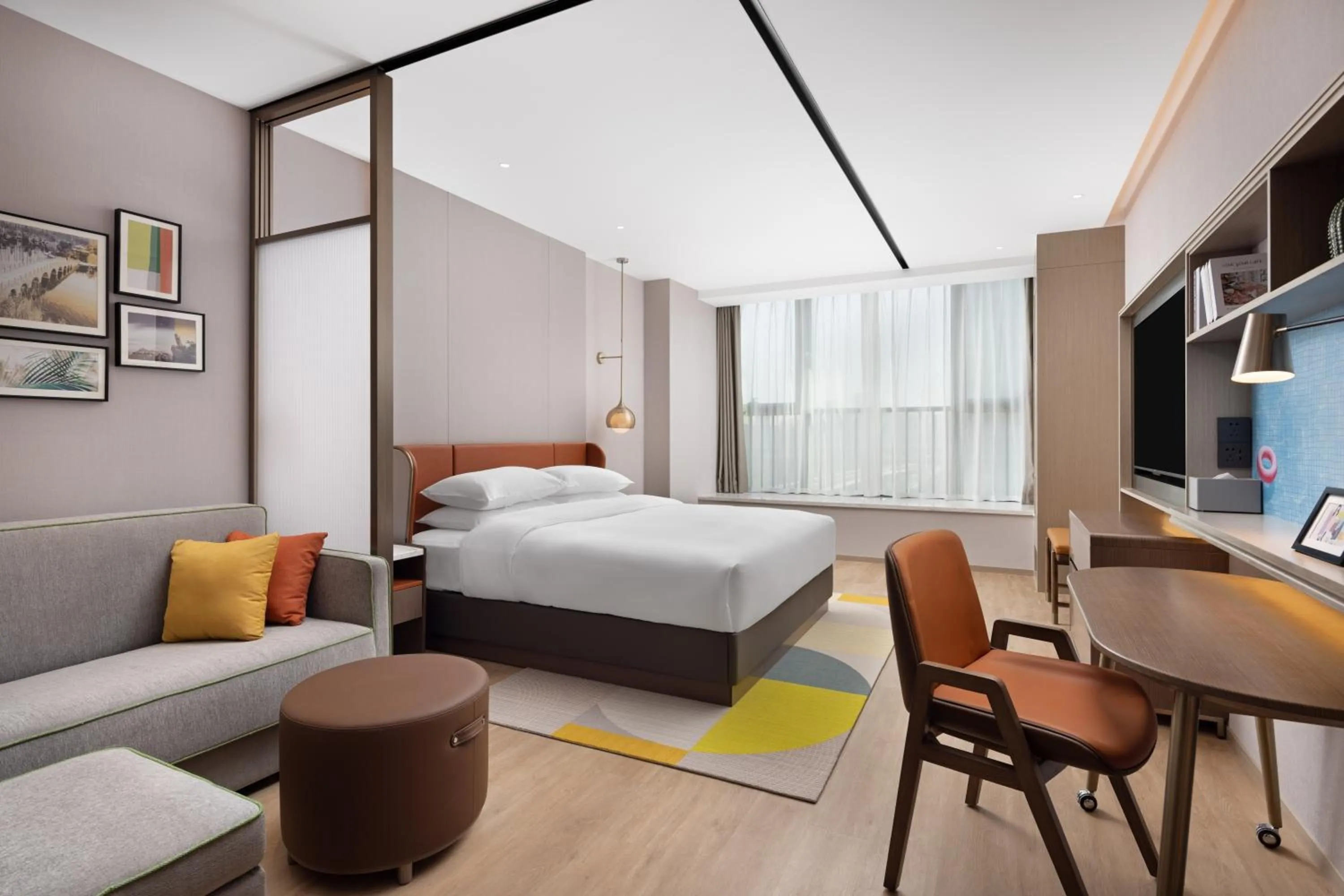 Photo of the whole room, Bed in Home2 Suites by Hilton Hefei South Railway Station