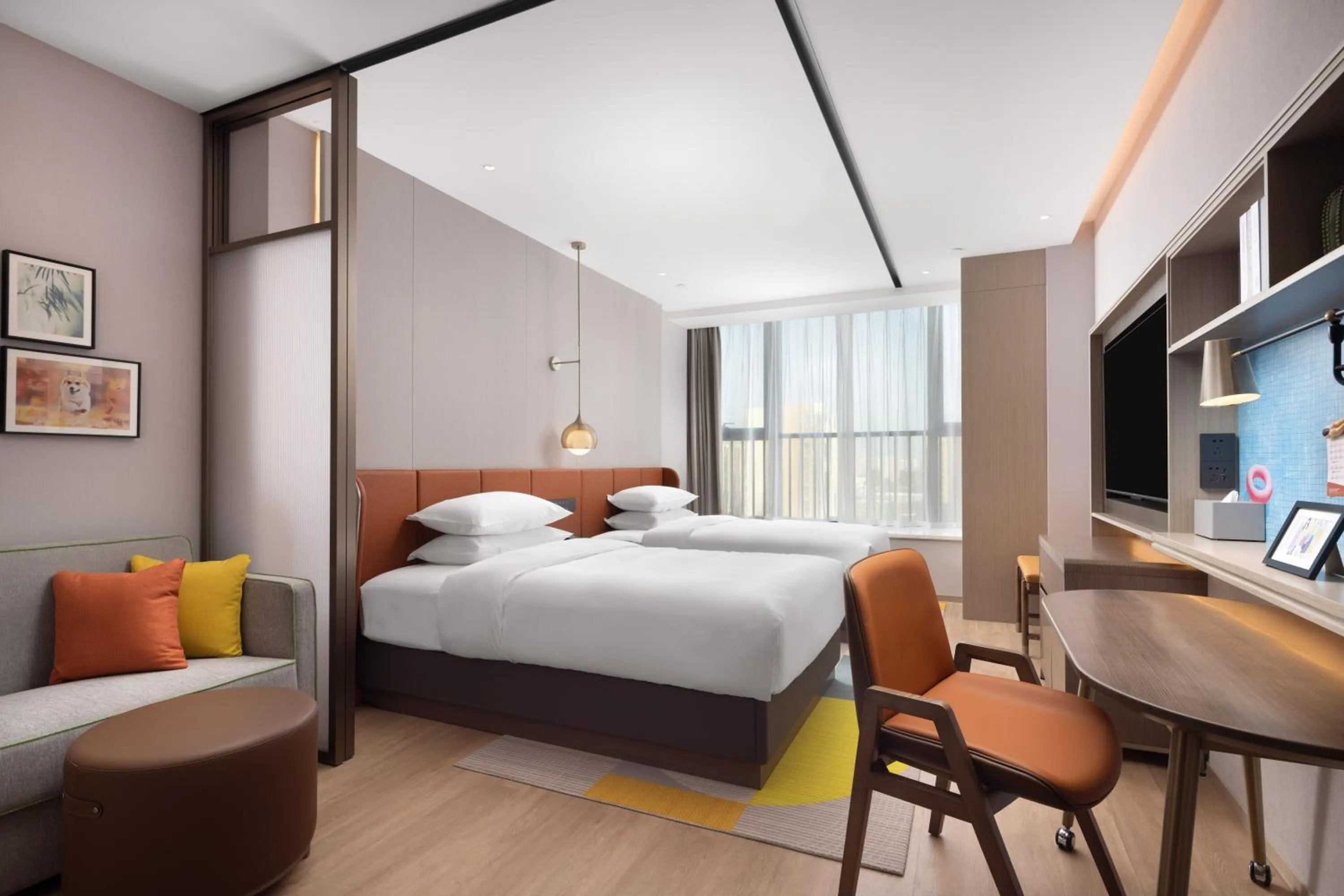 Photo of the whole room, Bed in Home2 Suites by Hilton Hefei South Railway Station