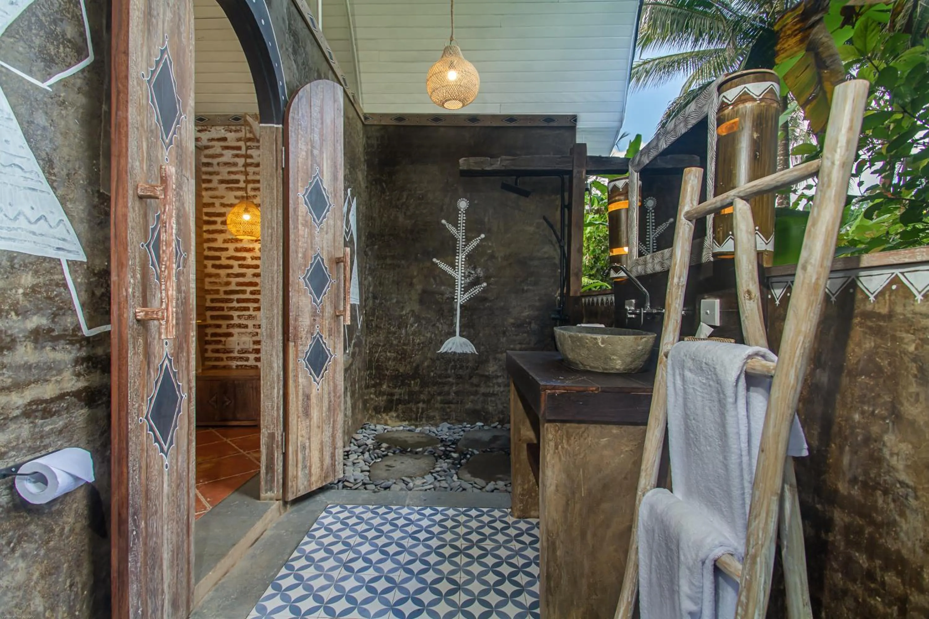 Bathroom in Sacred Canyon Ubud by GenuineHost