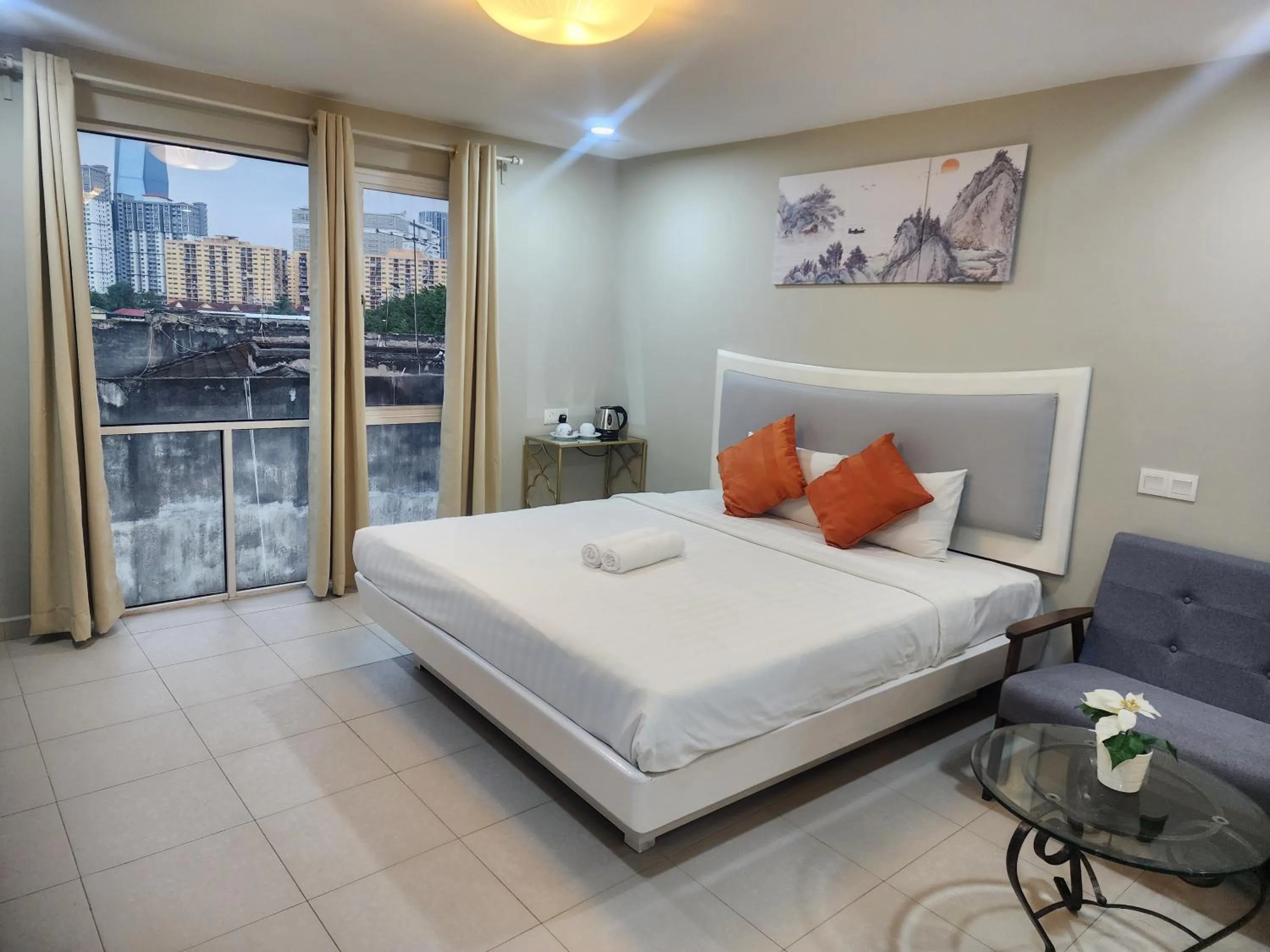 Bedroom, Bed in Boutique Hote123