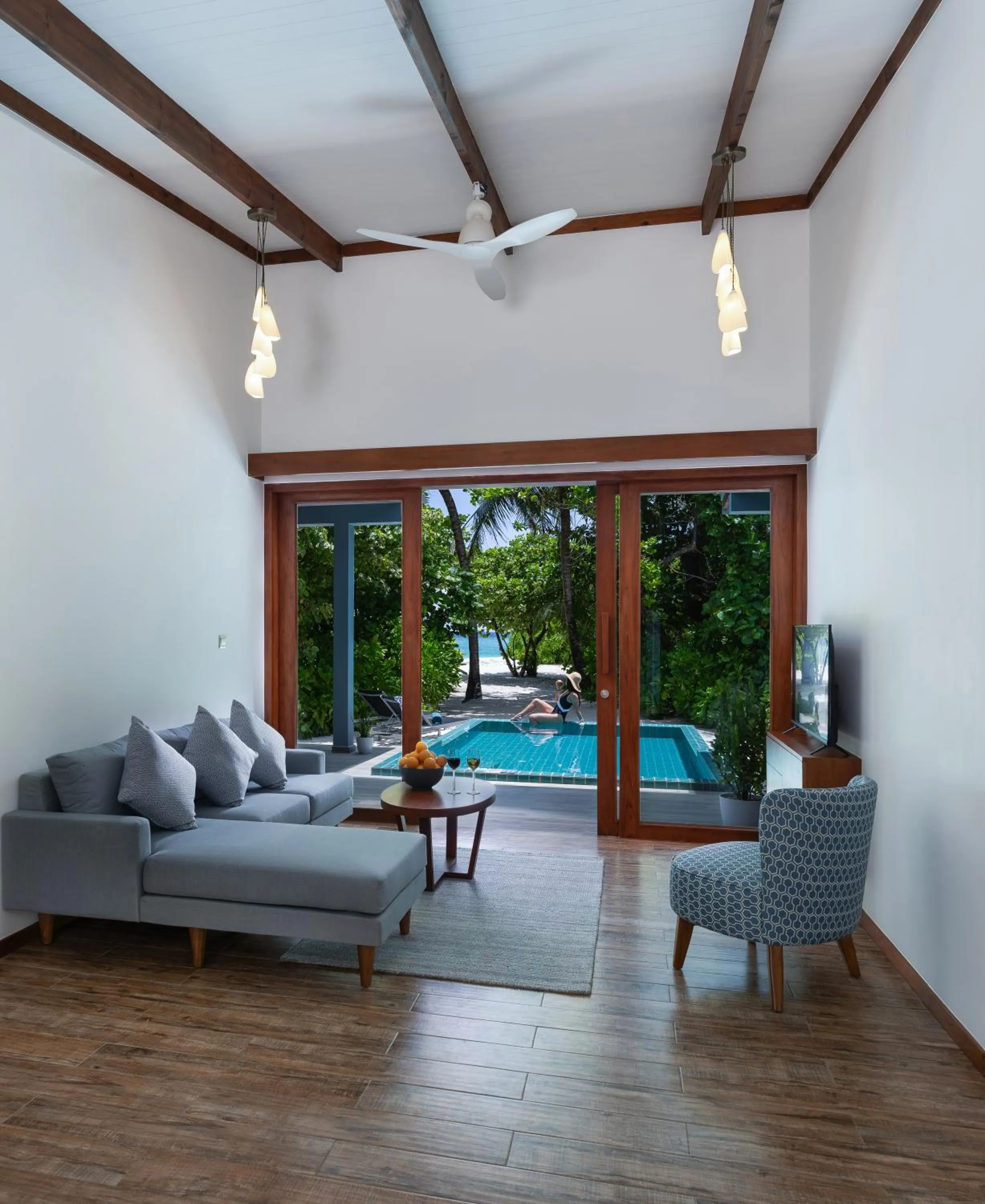 Living room in Ifuru Island Maldives - Domestic Flight Transport for 2 at Half-Price Valid for Min 5 Night Stays Between 20 Apr to 15 Oct 2026