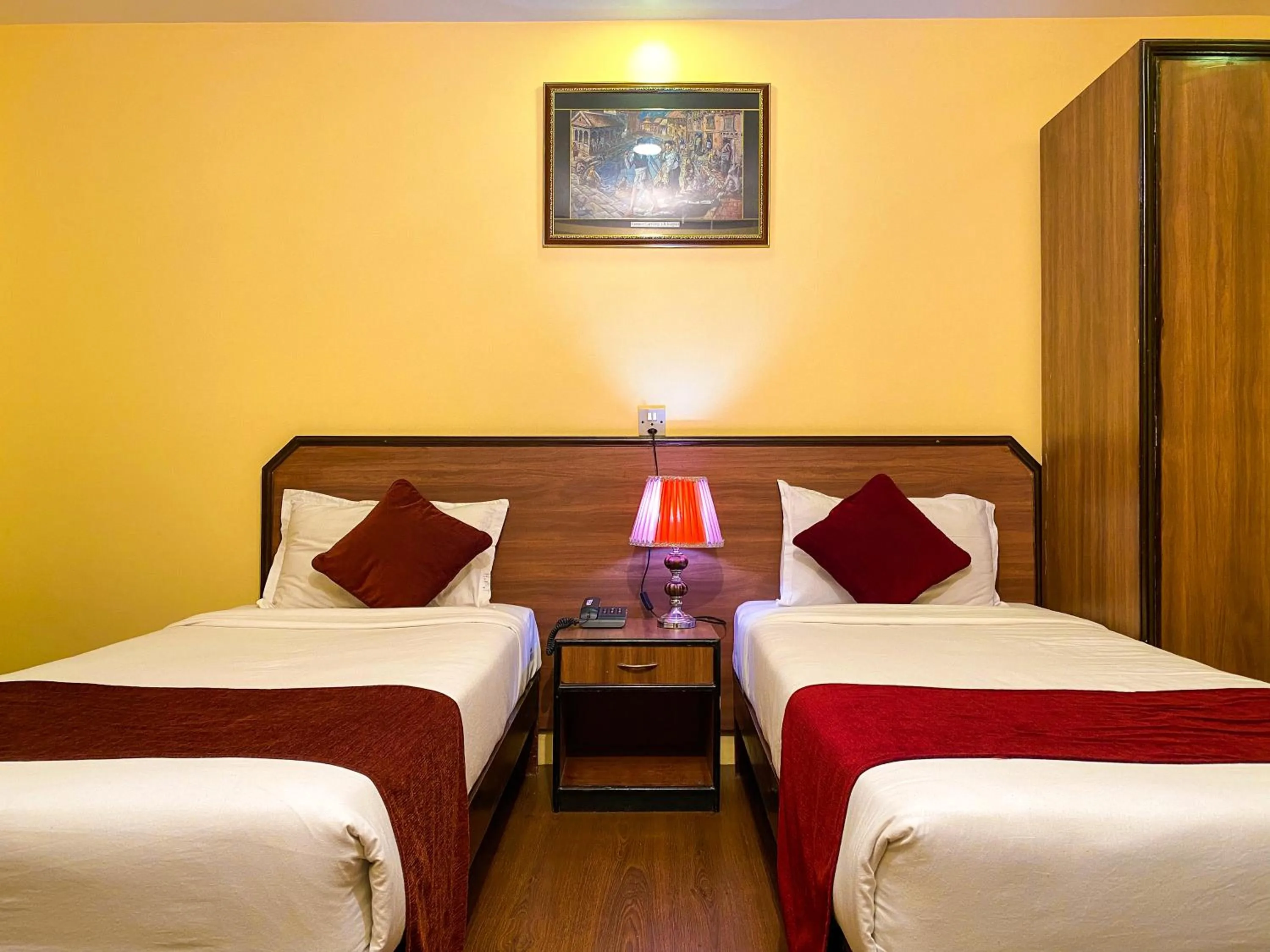 Bed in Thamel Grand Hotel