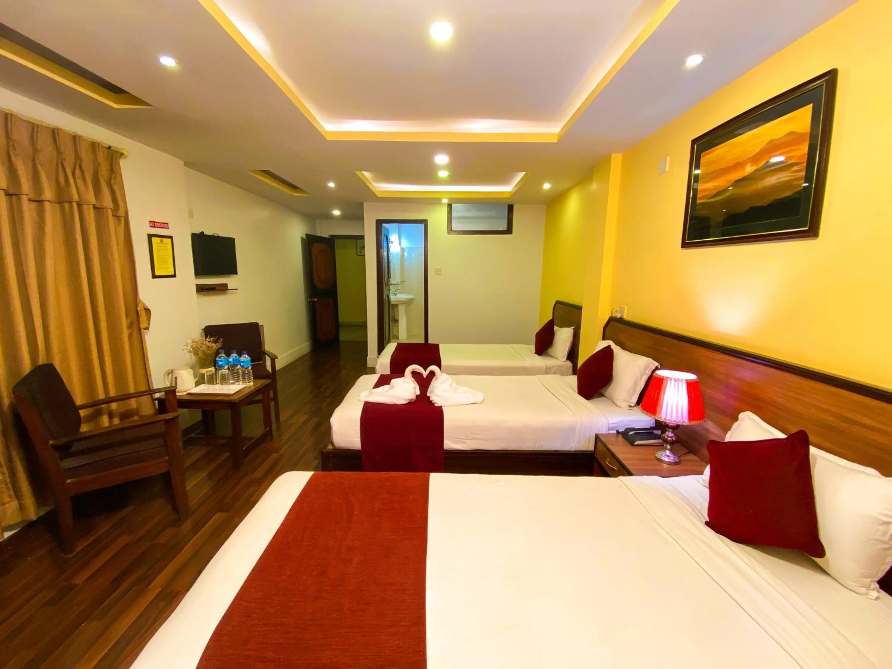 Bed in Thamel Grand Hotel