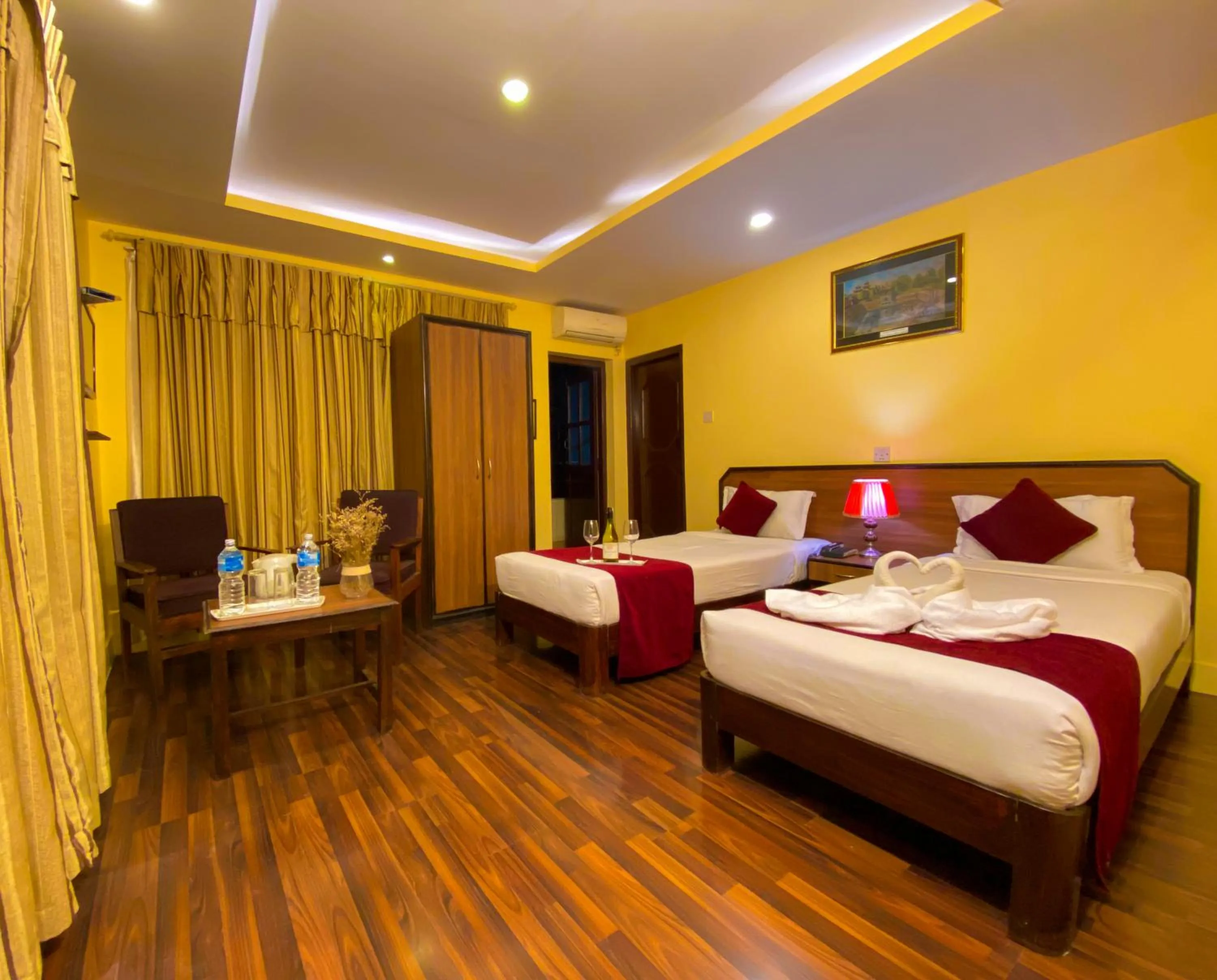 Bed in Thamel Grand Hotel
