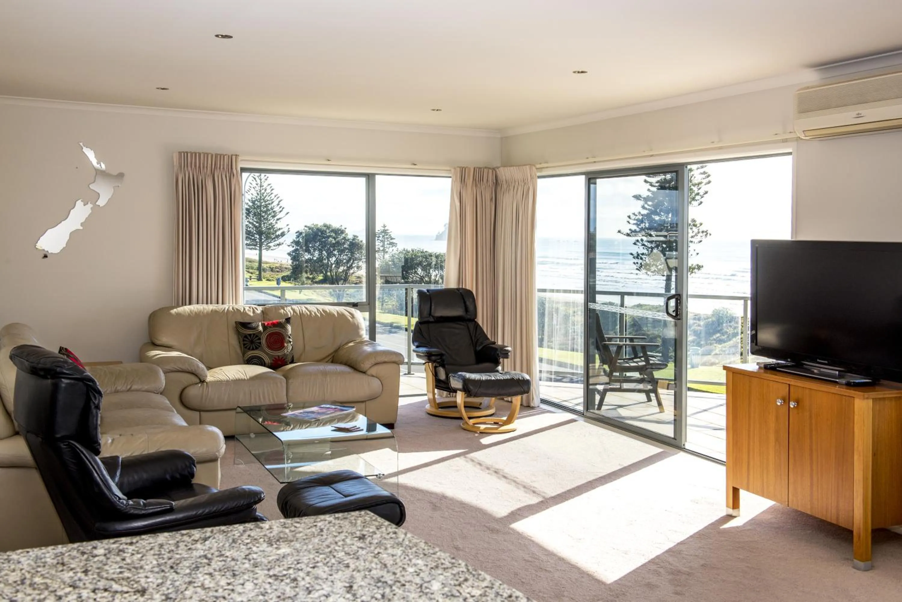 Living room in The Reef Beachfront Apartments