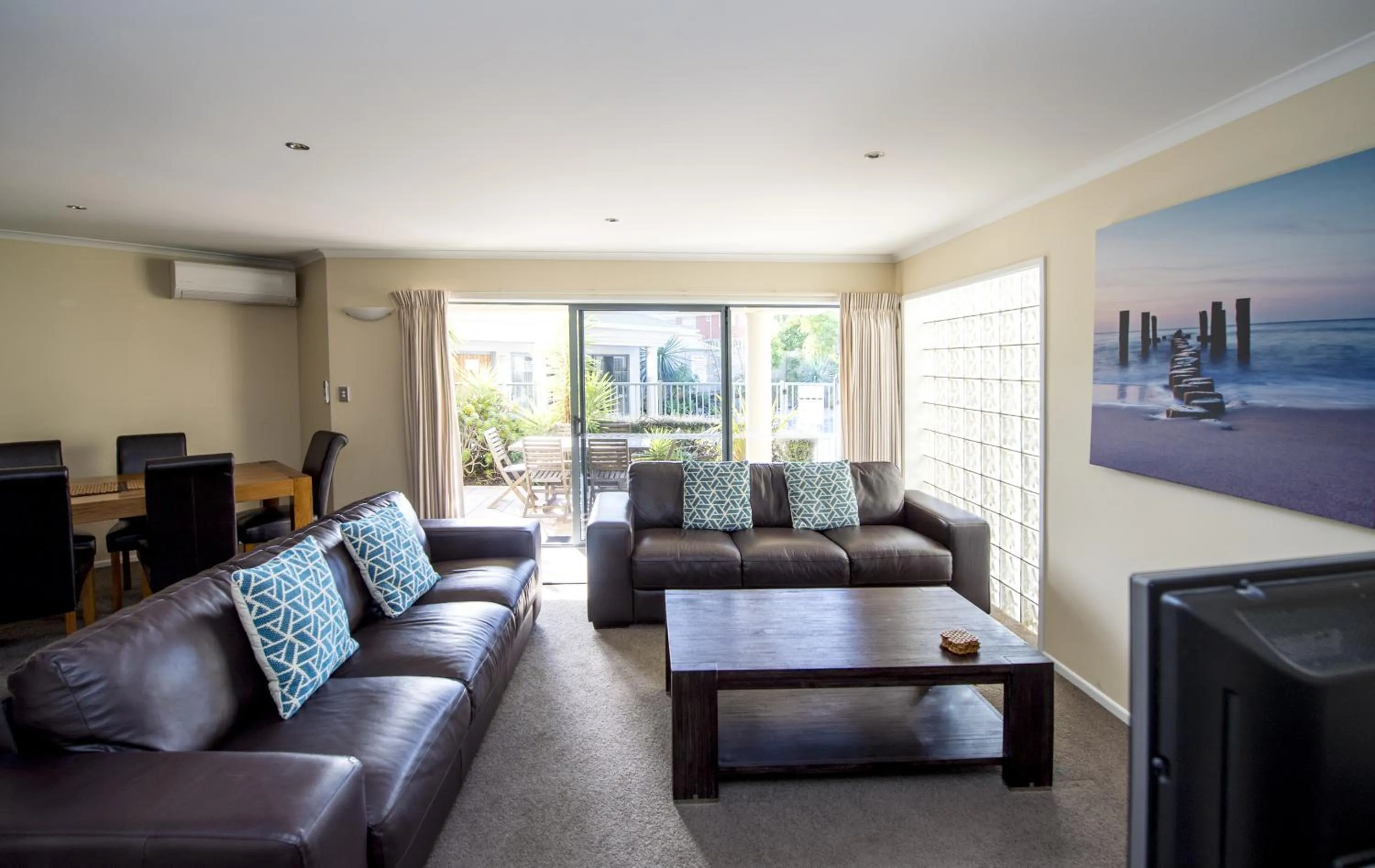 Living room in The Reef Beachfront Apartments