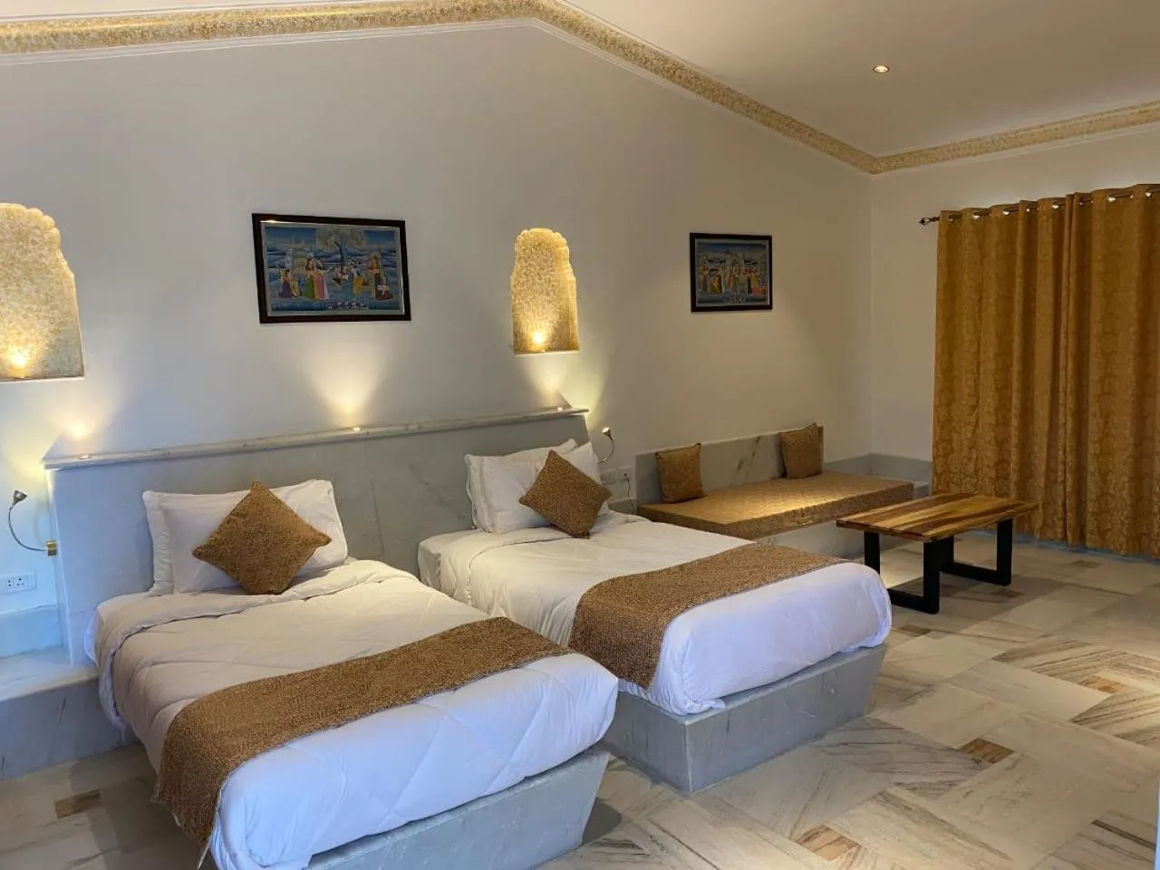 Bedroom, Bed in Aangan Resort Mandawa