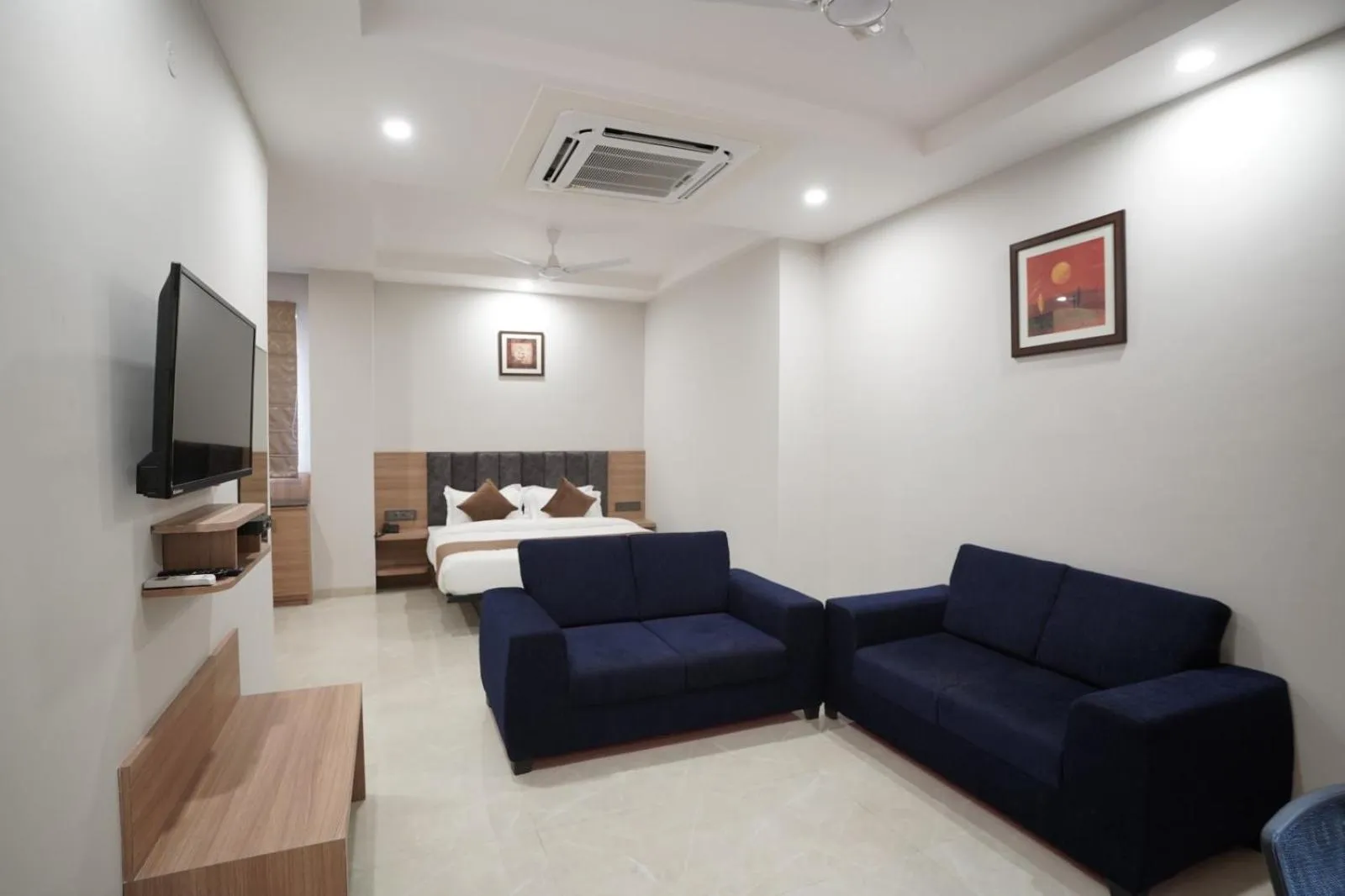 Photo of the whole room, Bed in Hotel Krishna Inn