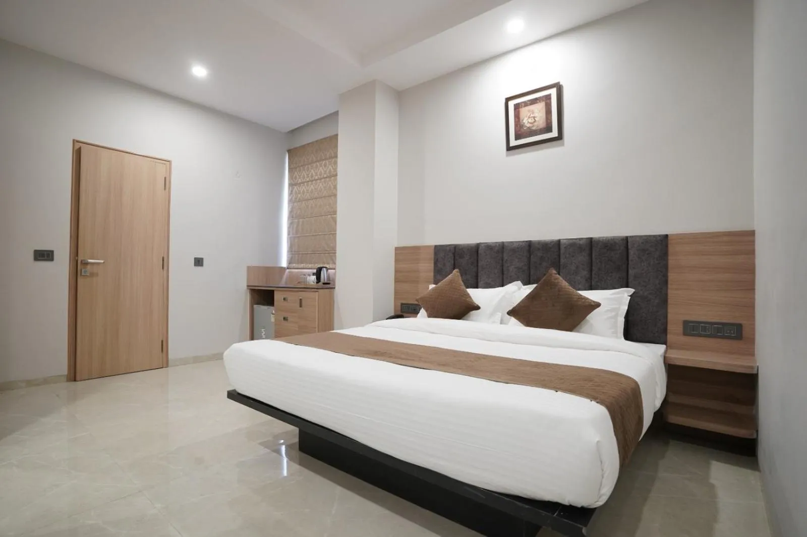 Photo of the whole room, Bed in Hotel Krishna Inn