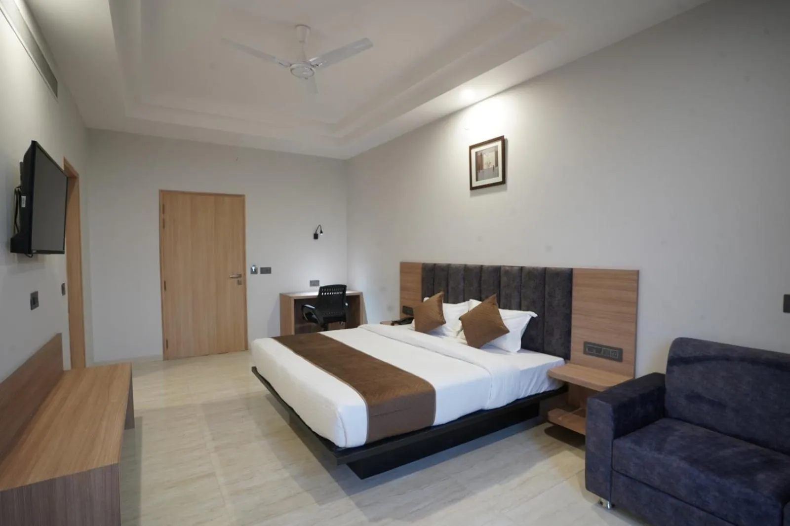 Photo of the whole room, Bed in Hotel Krishna Inn