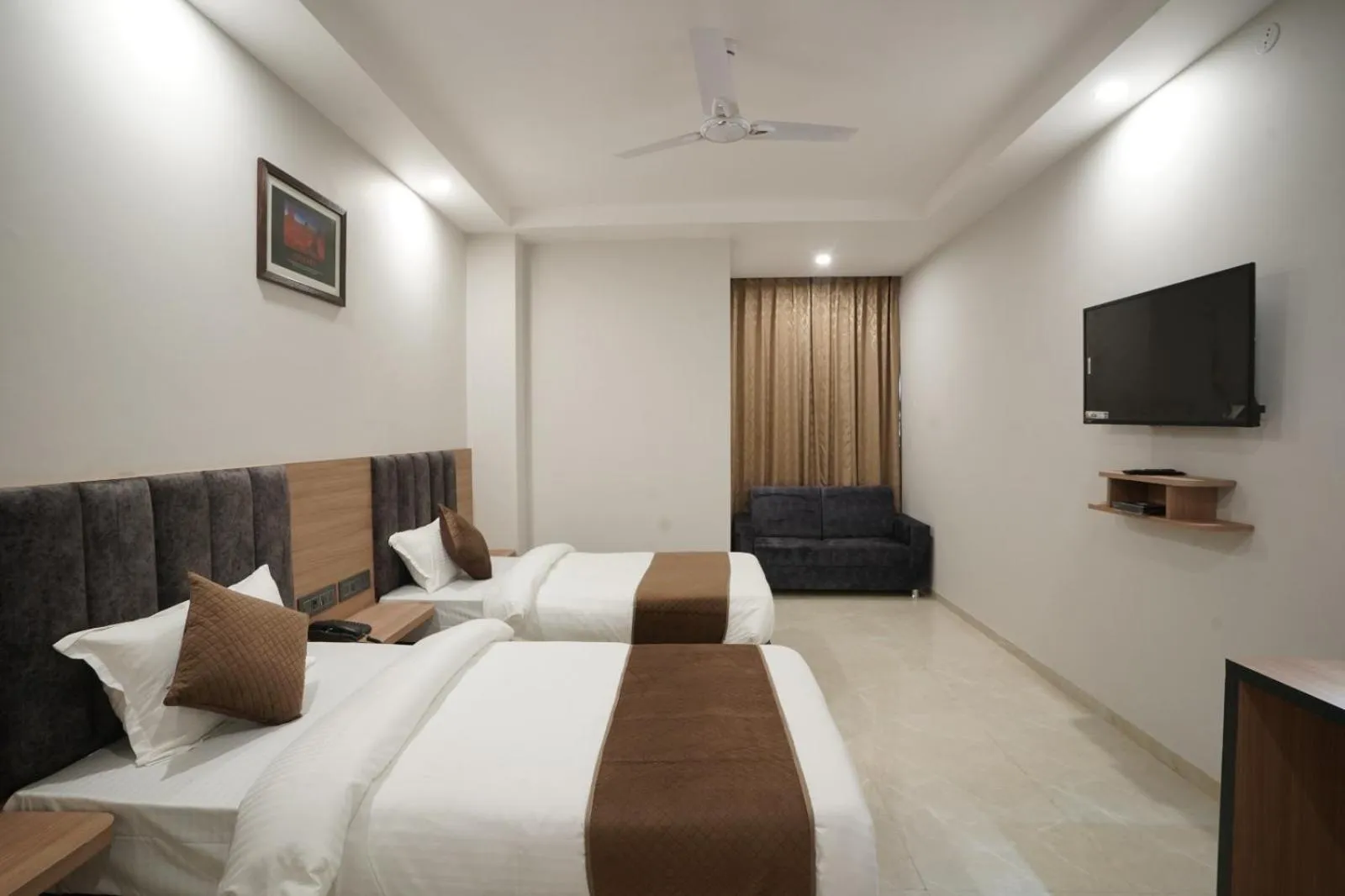 Photo of the whole room, Bed in Hotel Krishna Inn