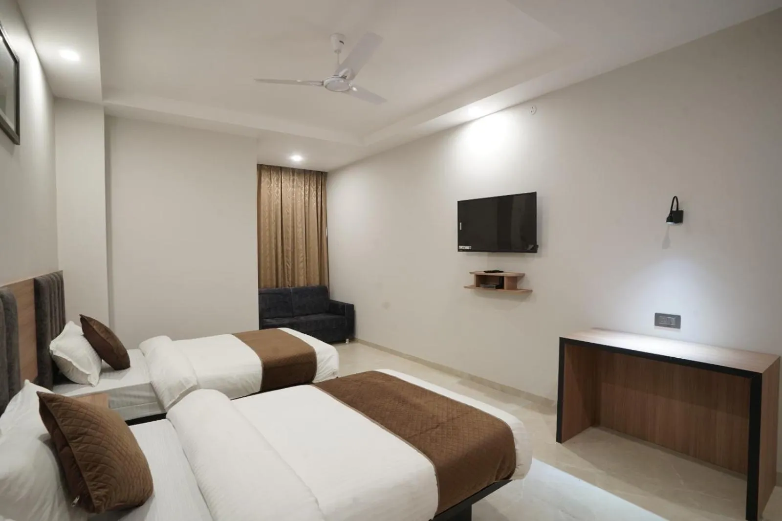 Photo of the whole room, Bed in Hotel Krishna Inn