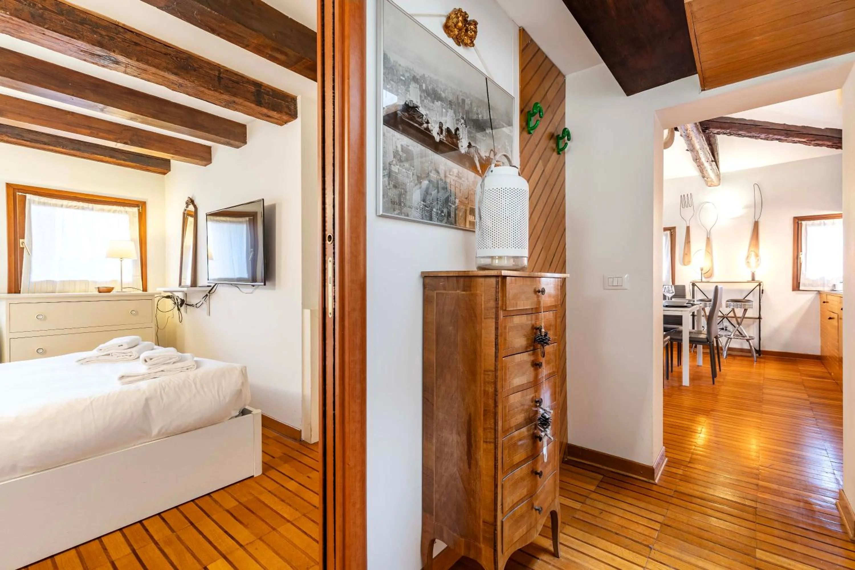 Bed in Attico San Marco