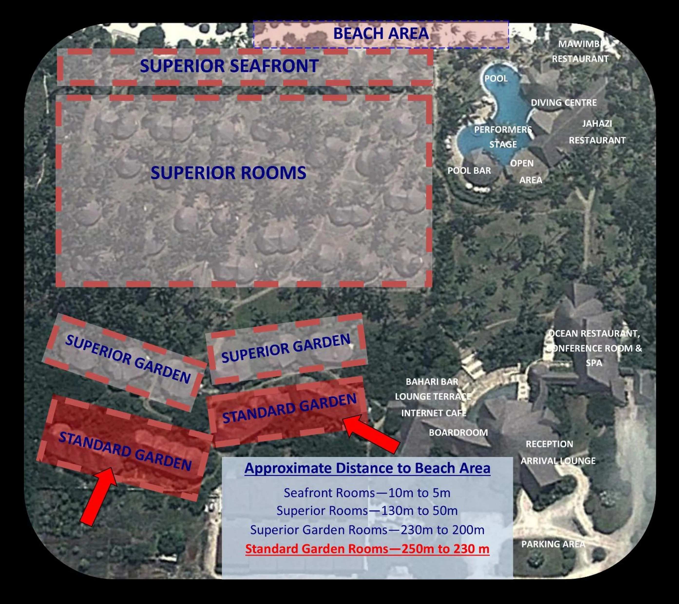 Area and facilities in Ocean Paradise Resort & Spa