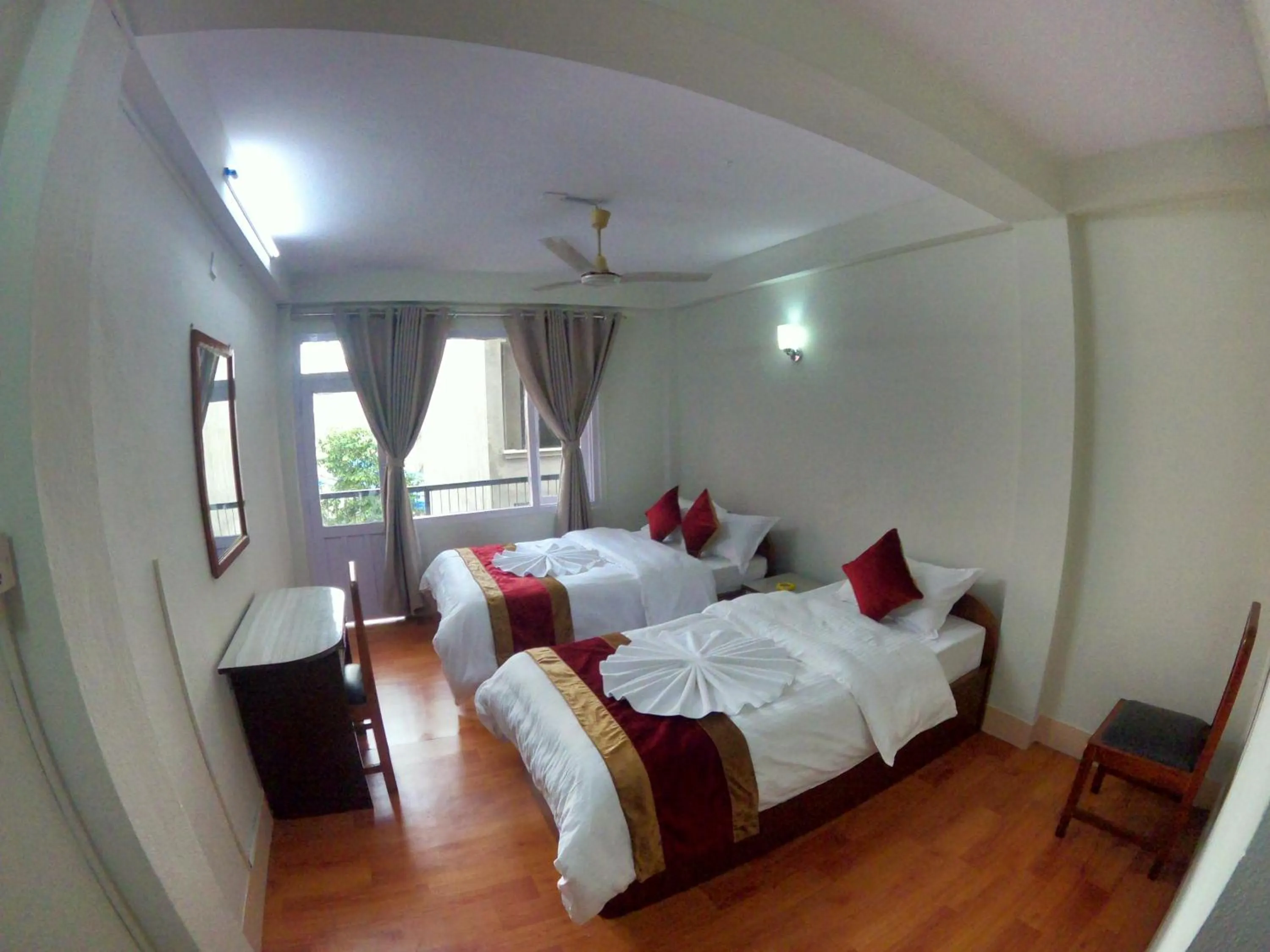 Bedroom, Bed in Om Tara Guest House Pvt Ltd