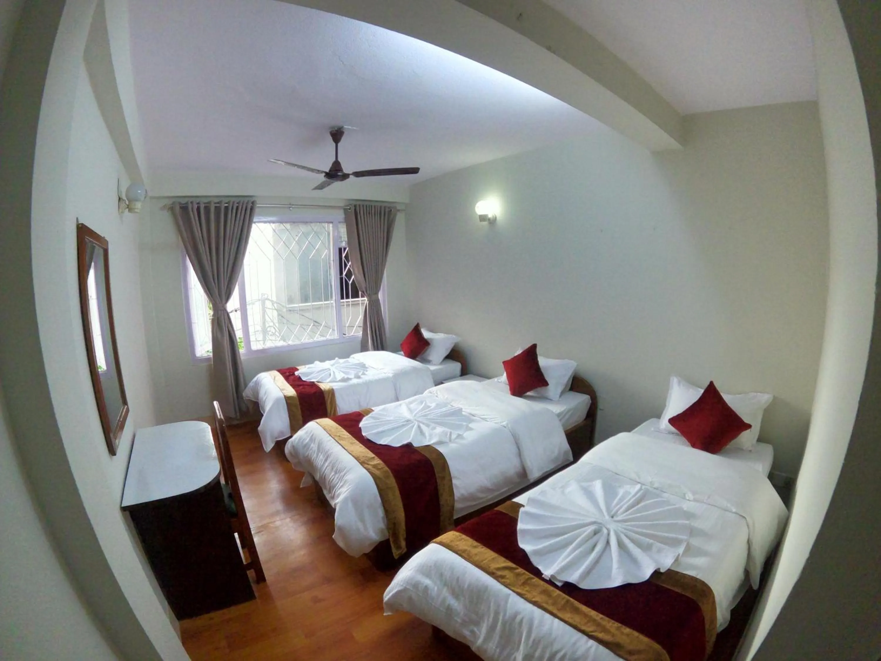 Bedroom, Bed in Om Tara Guest House Pvt Ltd