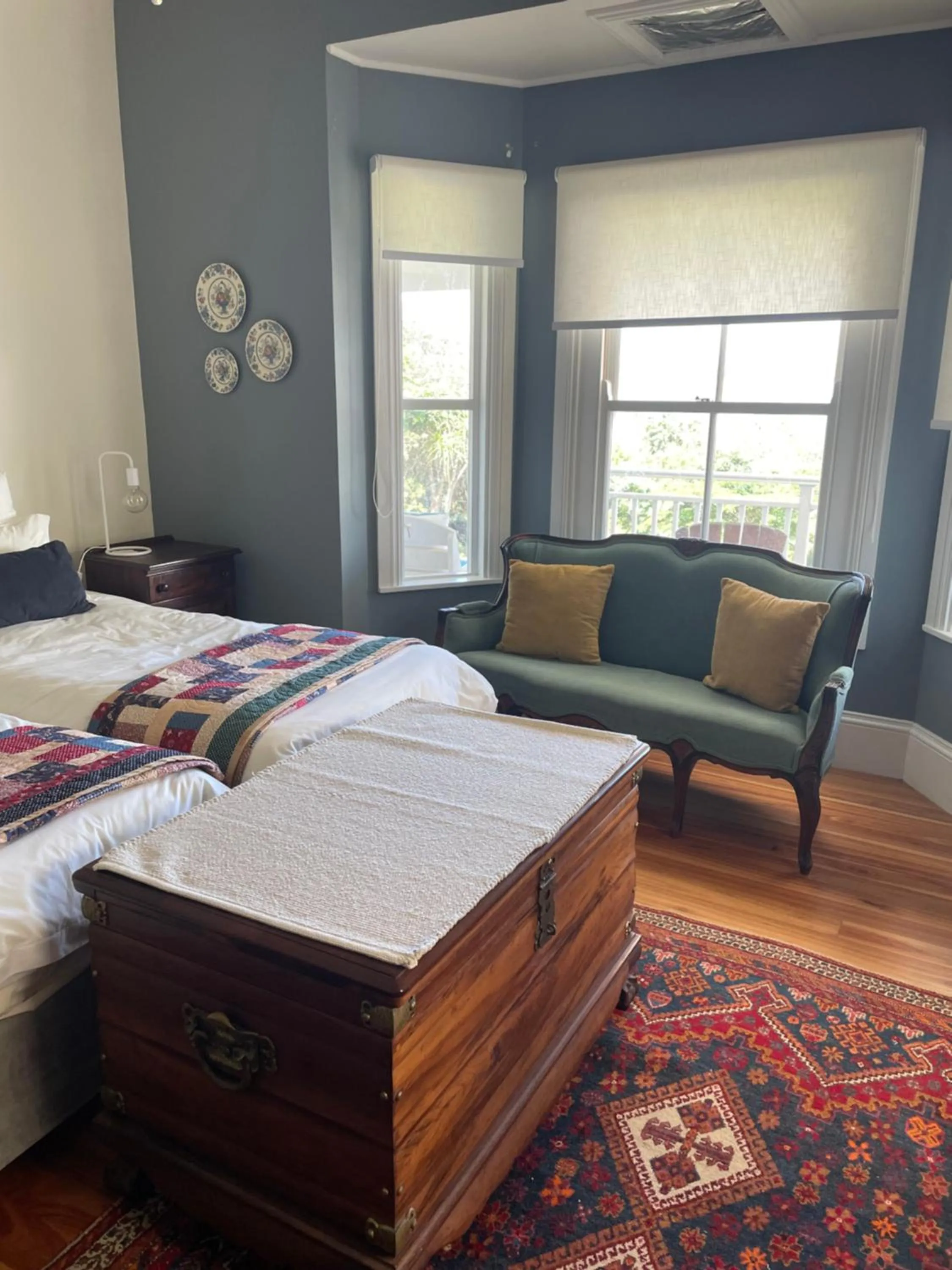 Seating area, Bed in Beside Still Waters