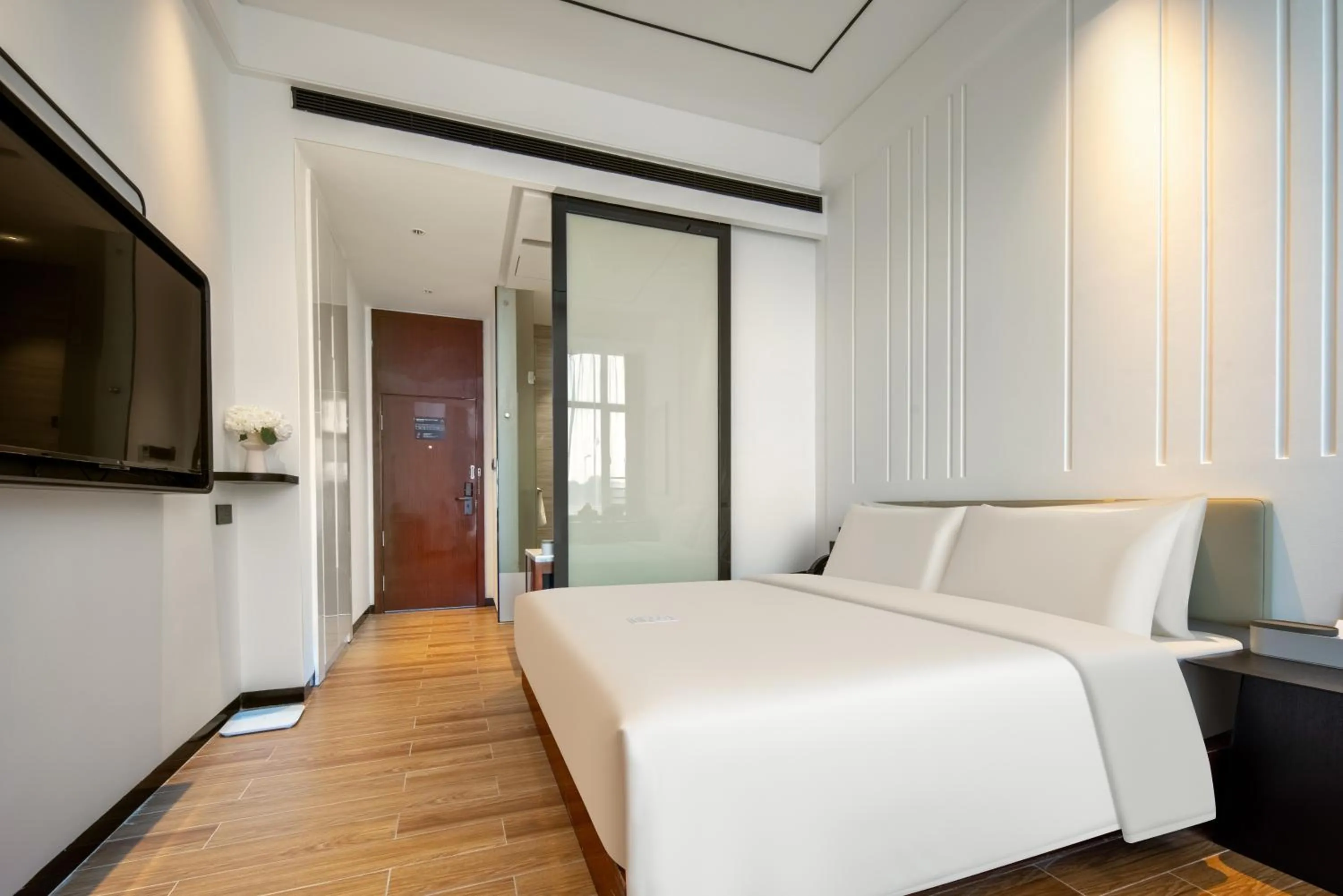 Bed in Atour X Hotel Shenzhen Dapeng Jiaochangwei