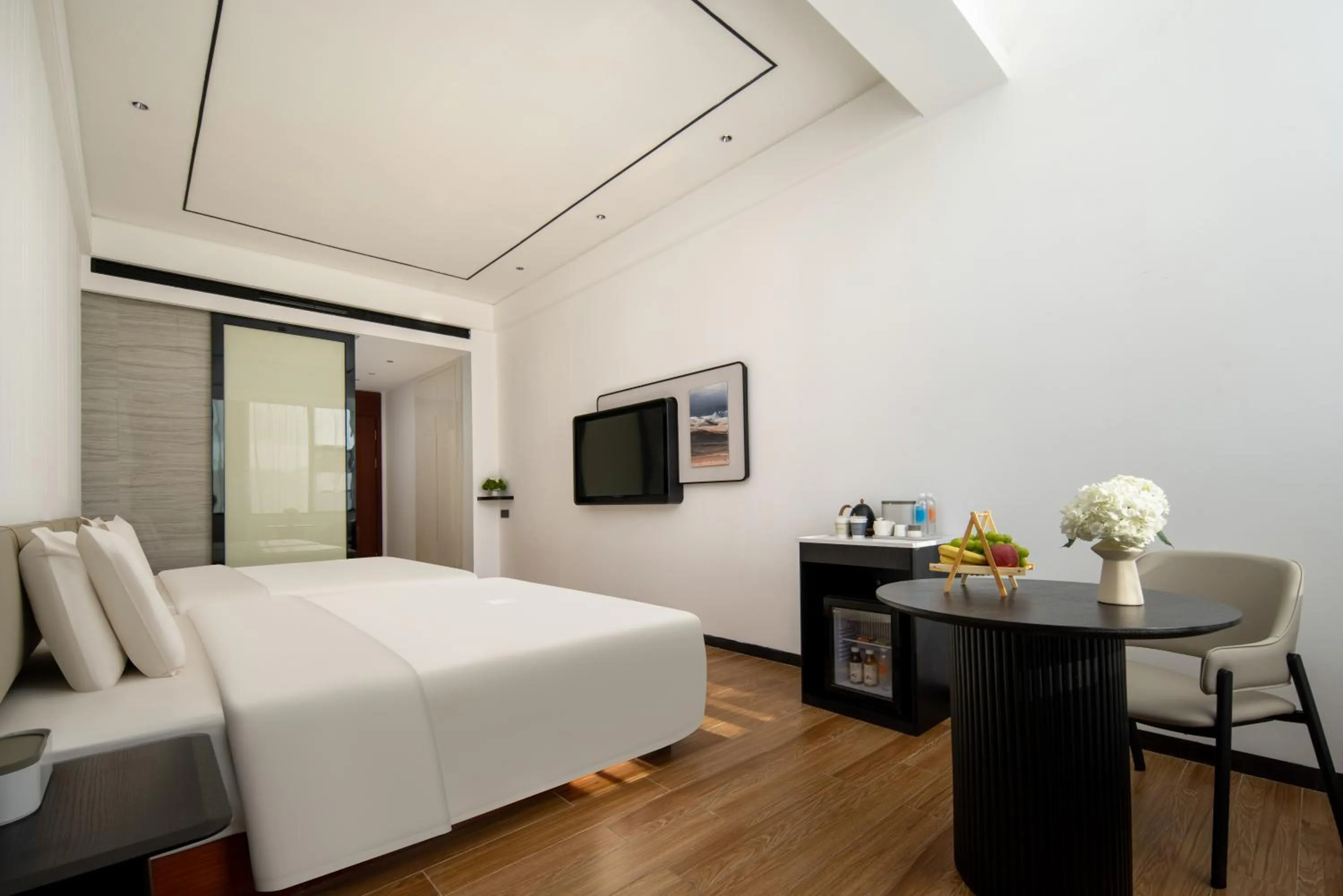 Bed in Atour X Hotel Shenzhen Dapeng Jiaochangwei