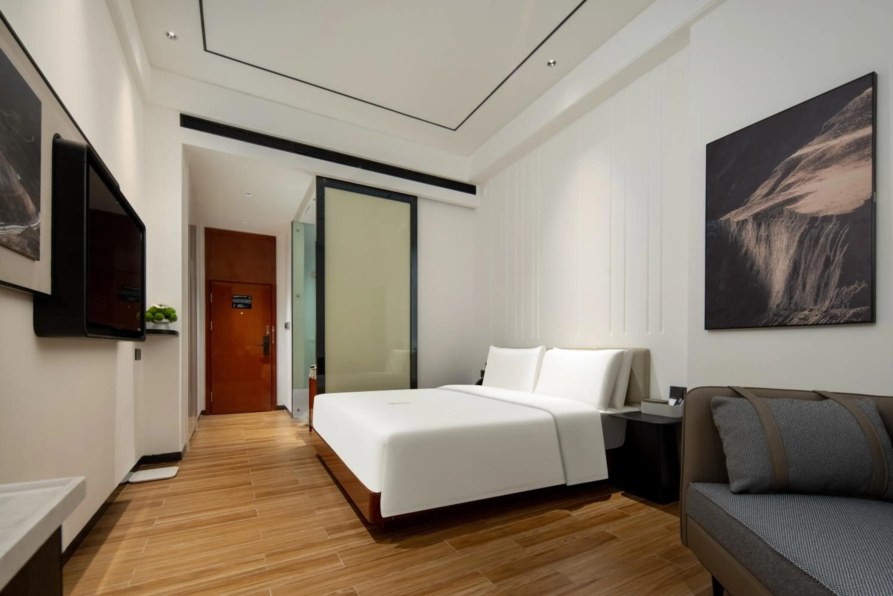 Bed in Atour X Hotel Shenzhen Dapeng Jiaochangwei