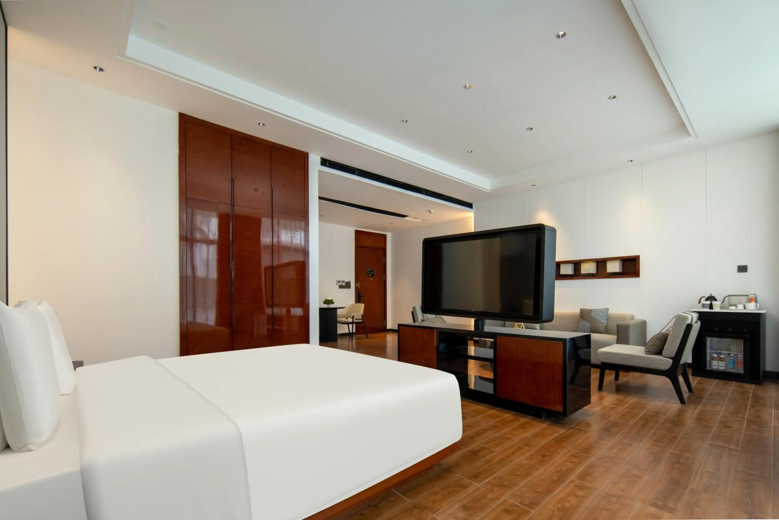 Bed in Atour X Hotel Shenzhen Dapeng Jiaochangwei