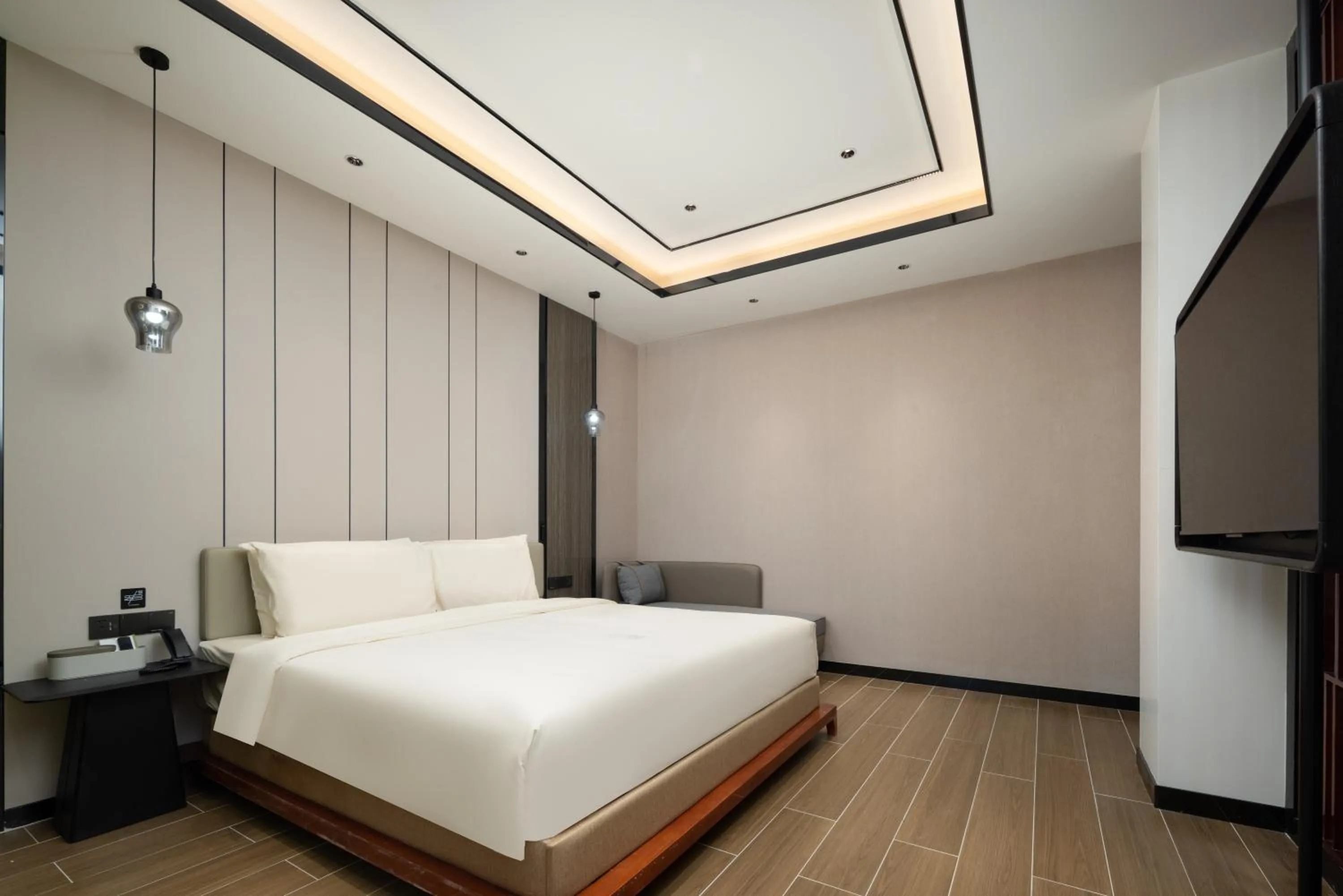 Bed in Atour X Hotel Shenzhen Dapeng Jiaochangwei