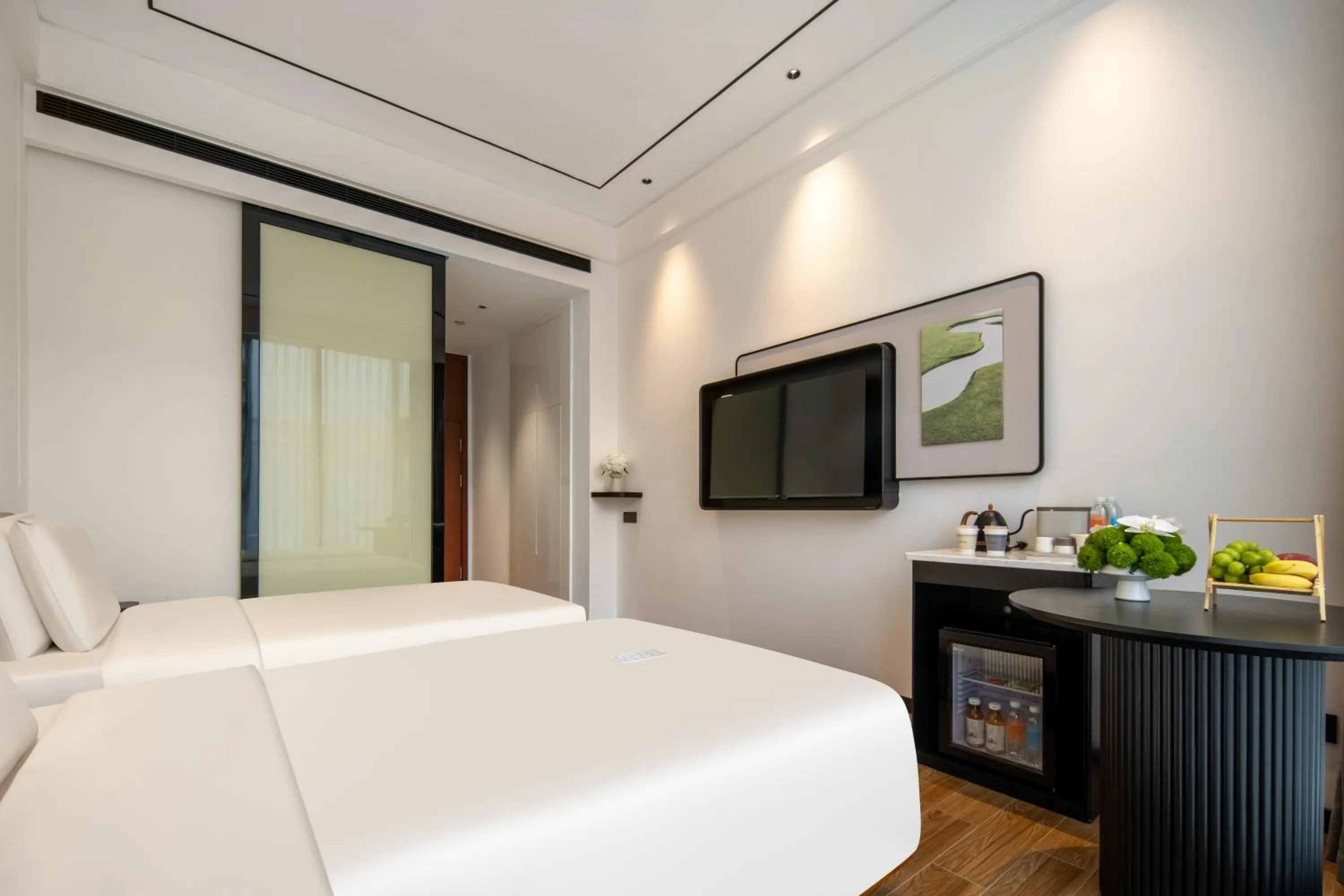 Bed in Atour X Hotel Shenzhen Dapeng Jiaochangwei