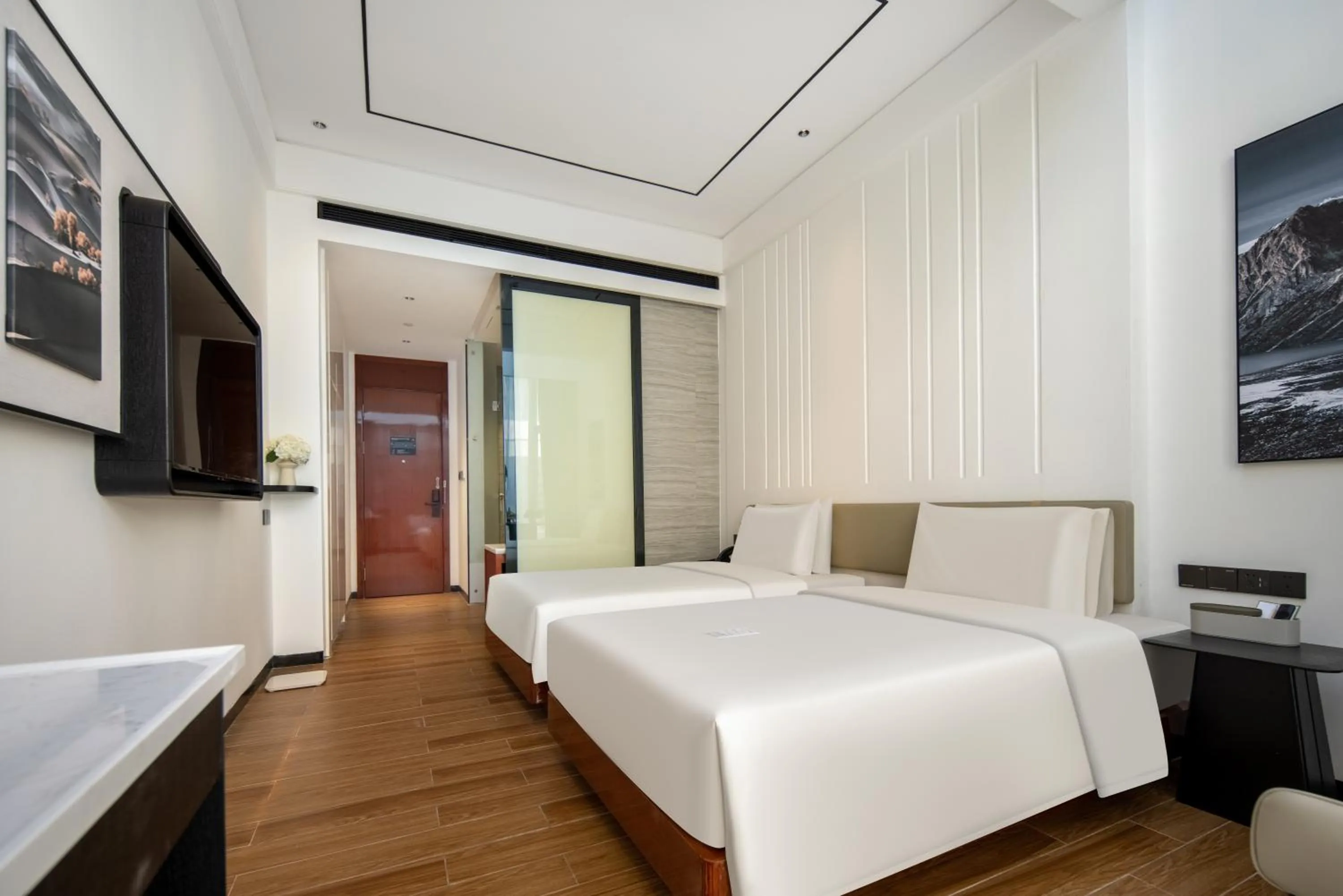 Bed in Atour X Hotel Shenzhen Dapeng Jiaochangwei