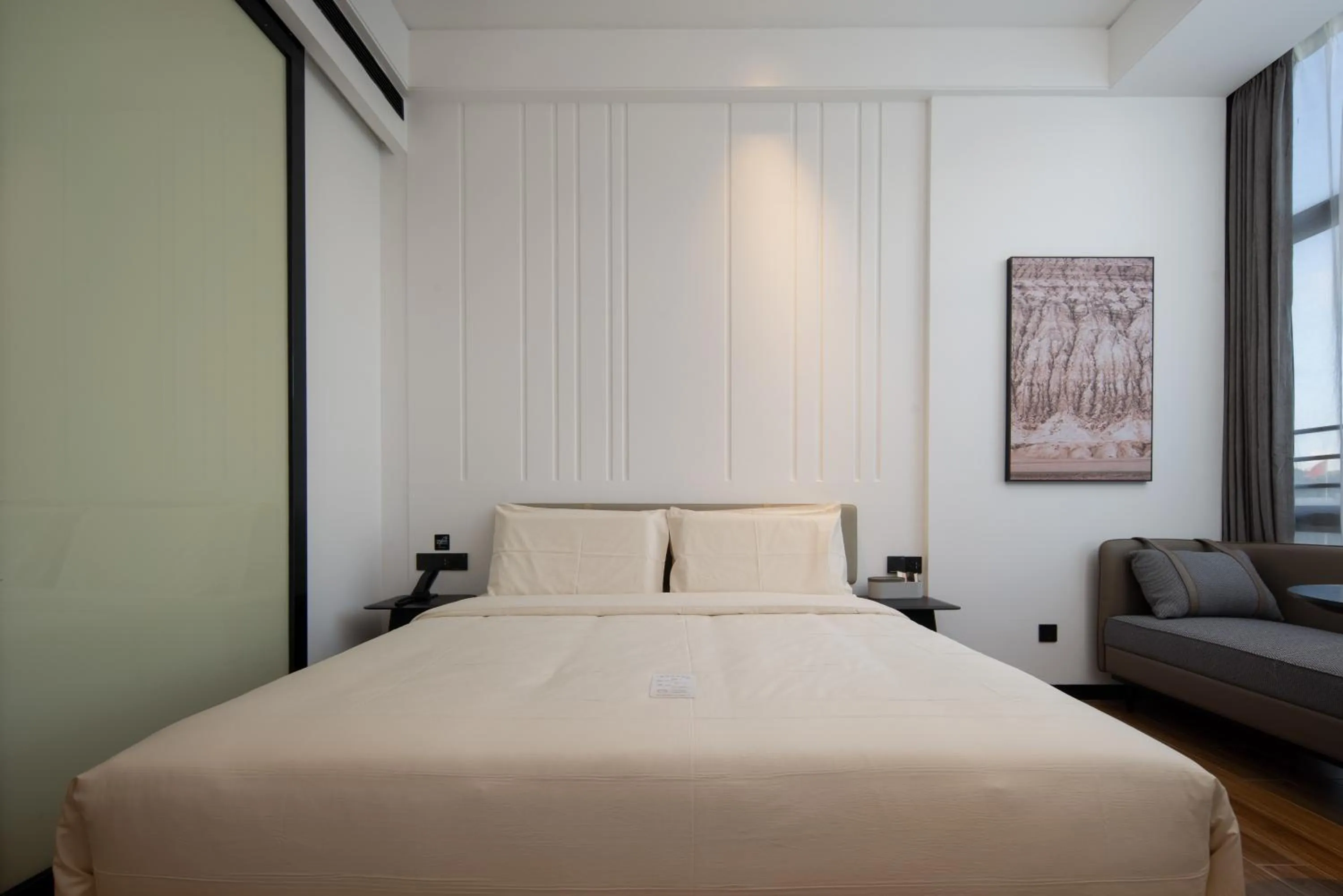 Bed in Atour X Hotel Shenzhen Dapeng Jiaochangwei