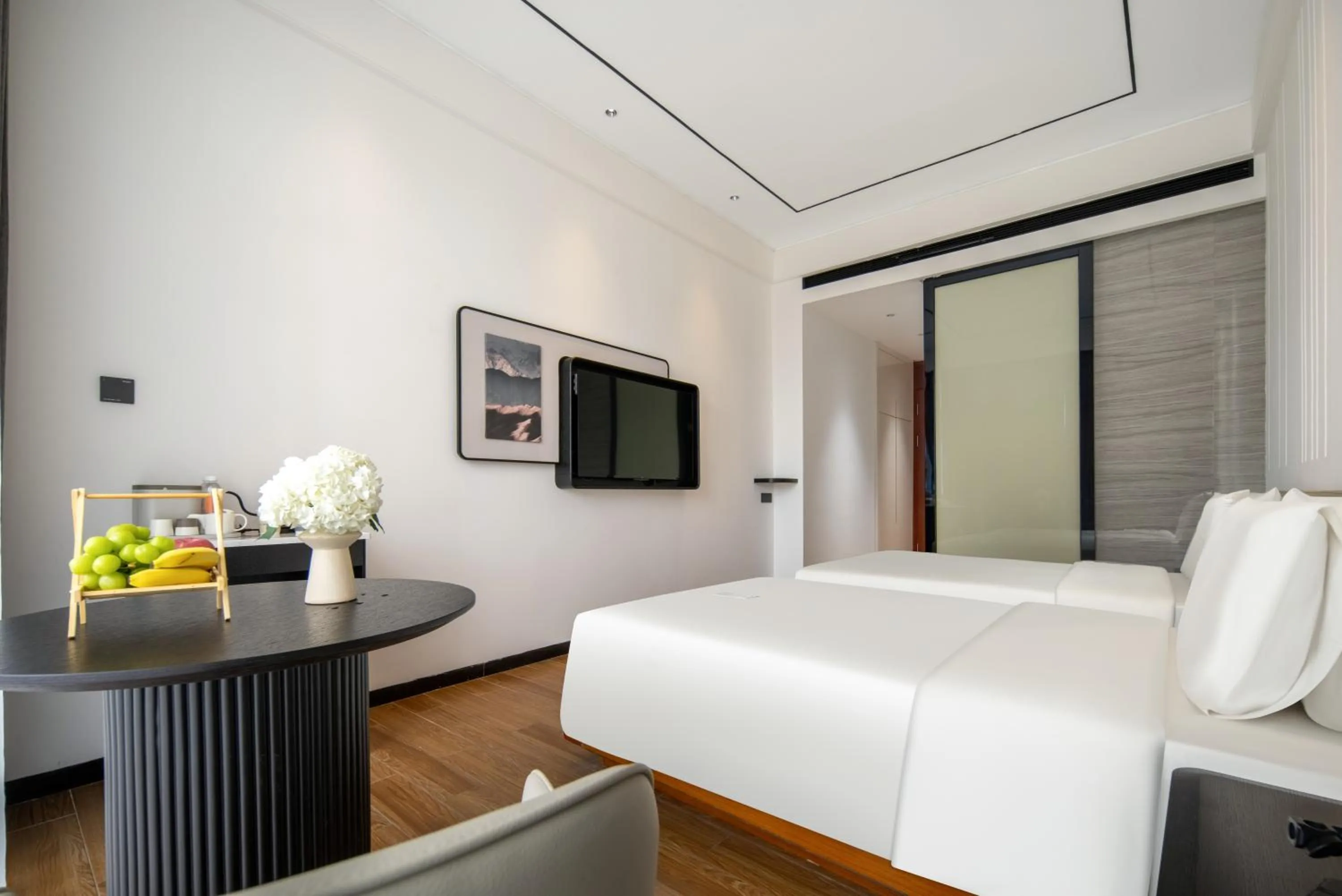 Bed in Atour X Hotel Shenzhen Dapeng Jiaochangwei