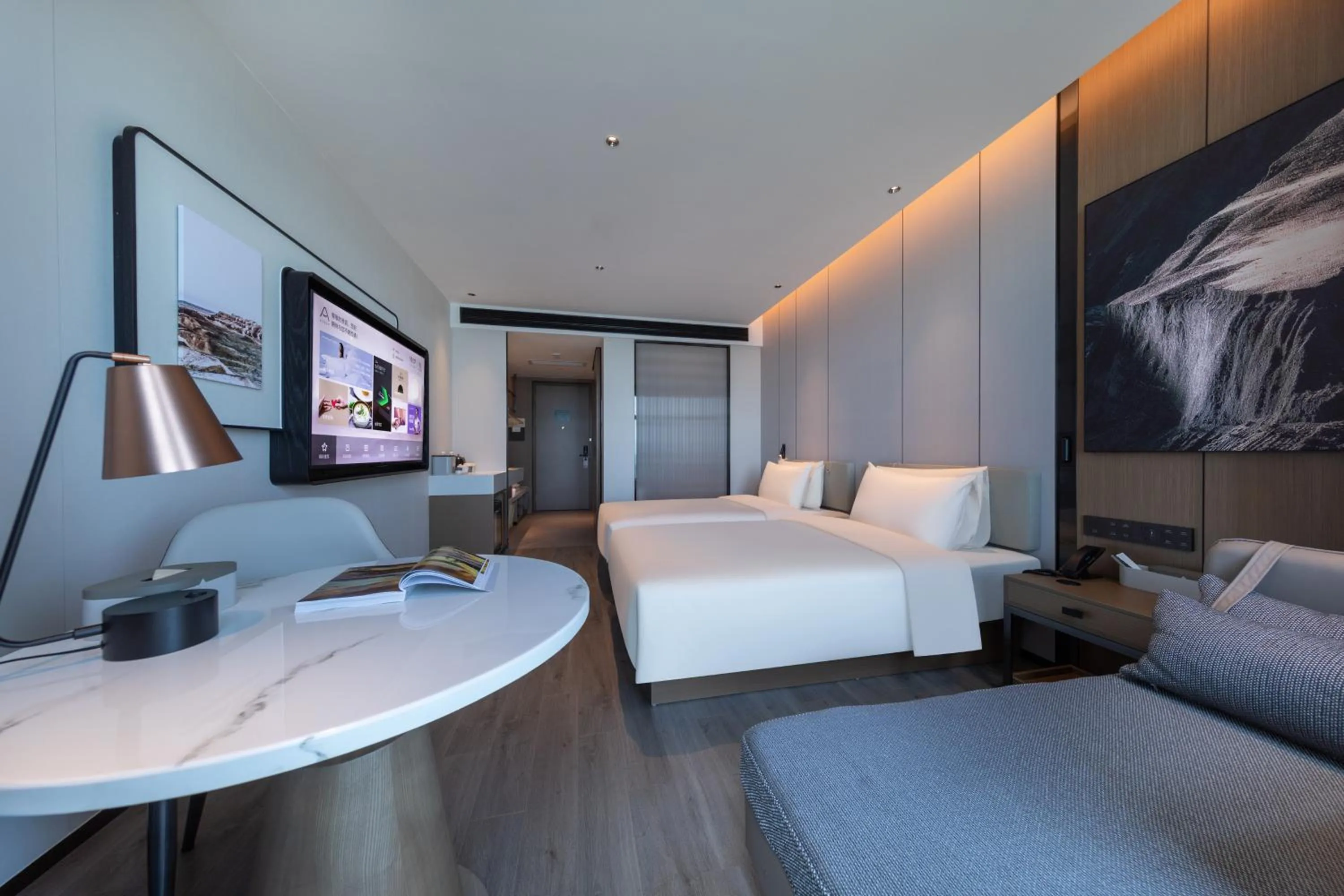 Bed in Atour Hotel Haikou Binhai Avenue Xixiu Beach