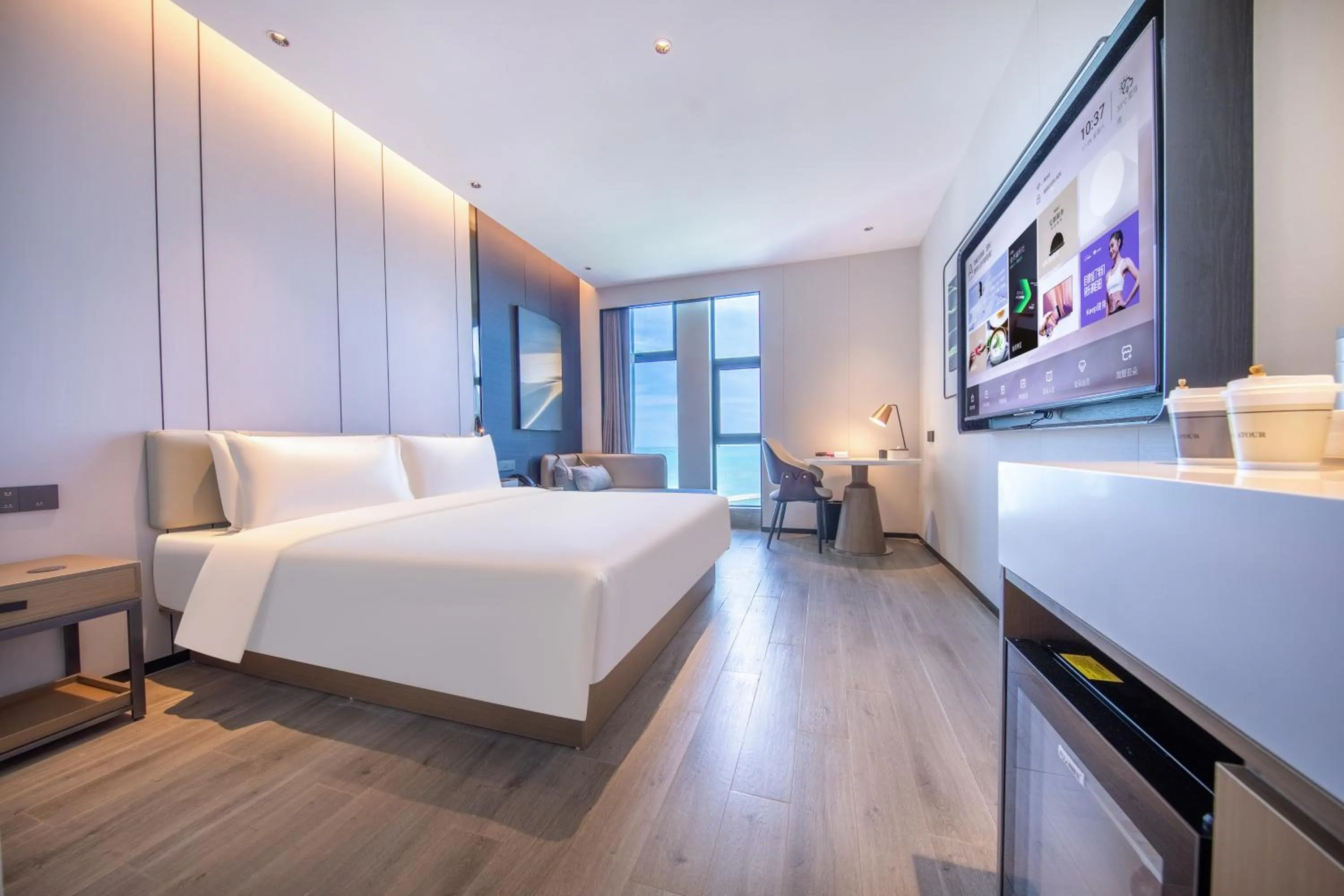 Bed in Atour Hotel Haikou Binhai Avenue Xixiu Beach