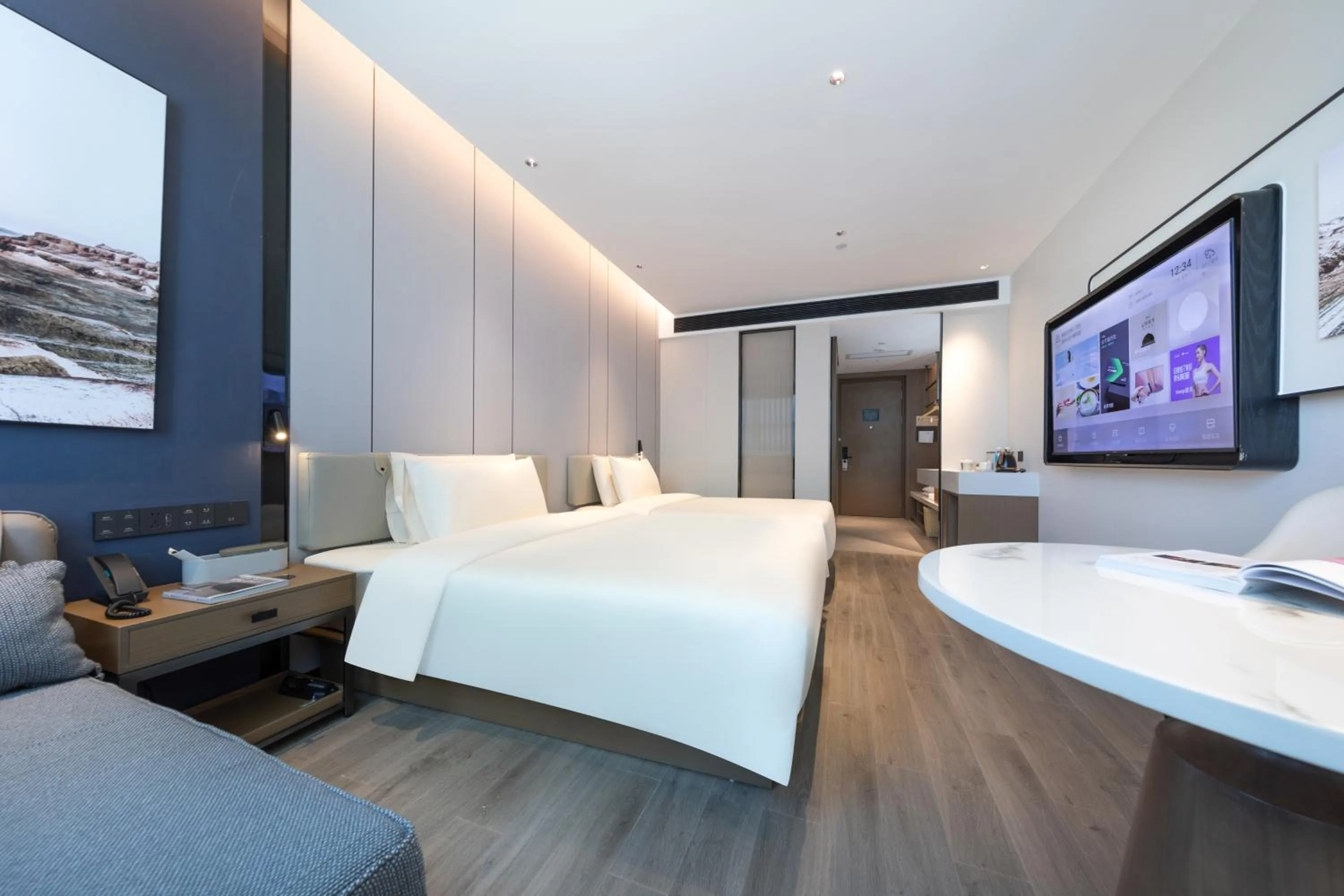 Bed in Atour Hotel Haikou Binhai Avenue Xixiu Beach