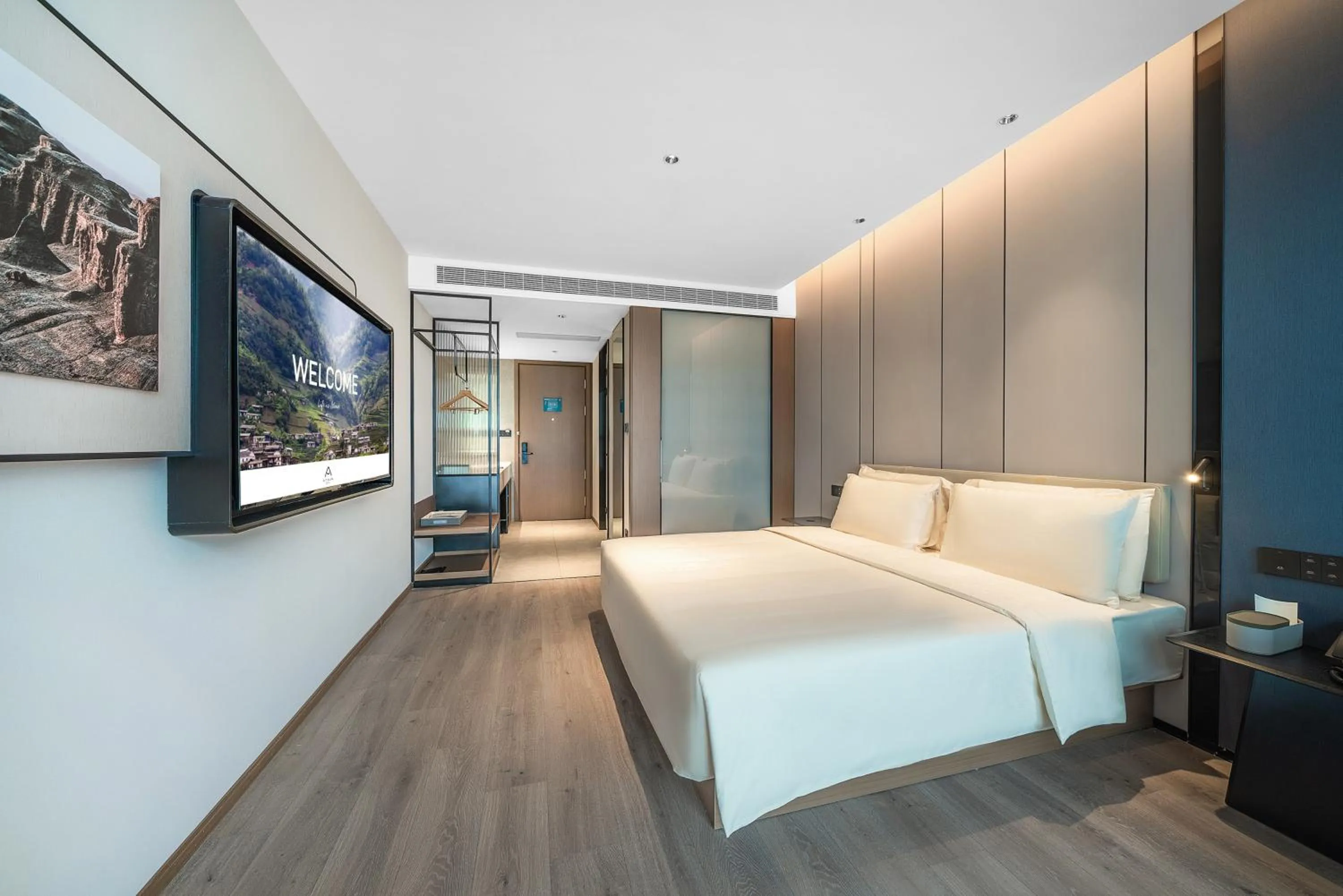 Bed in Atour Hotel Chongqing Liangjiang District Jinke Center