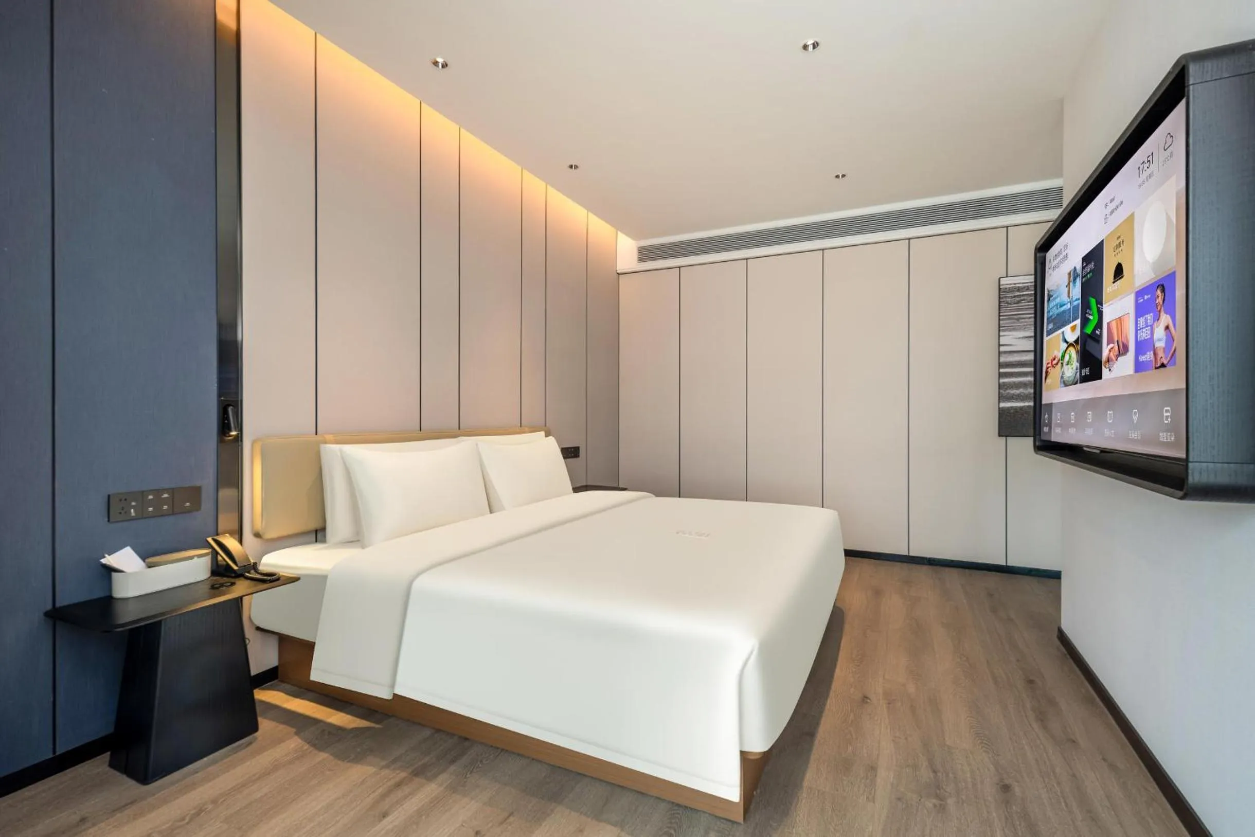 Bed in Atour Hotel Taizhou Linhai Toumen Port