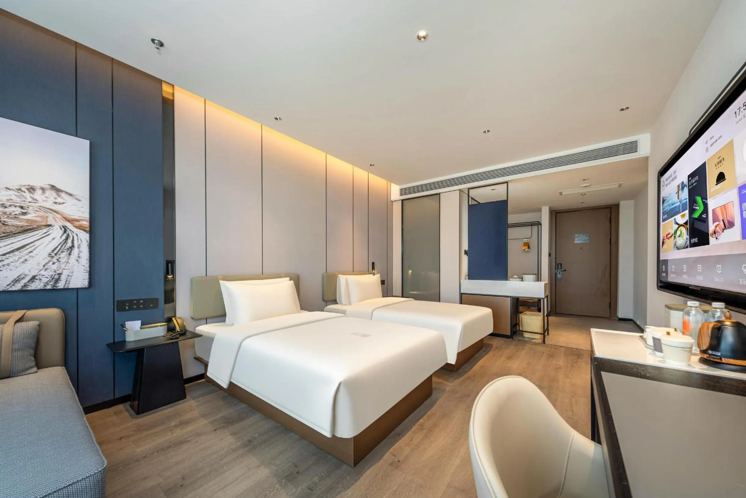 Bed in Atour Hotel Taizhou Linhai Toumen Port