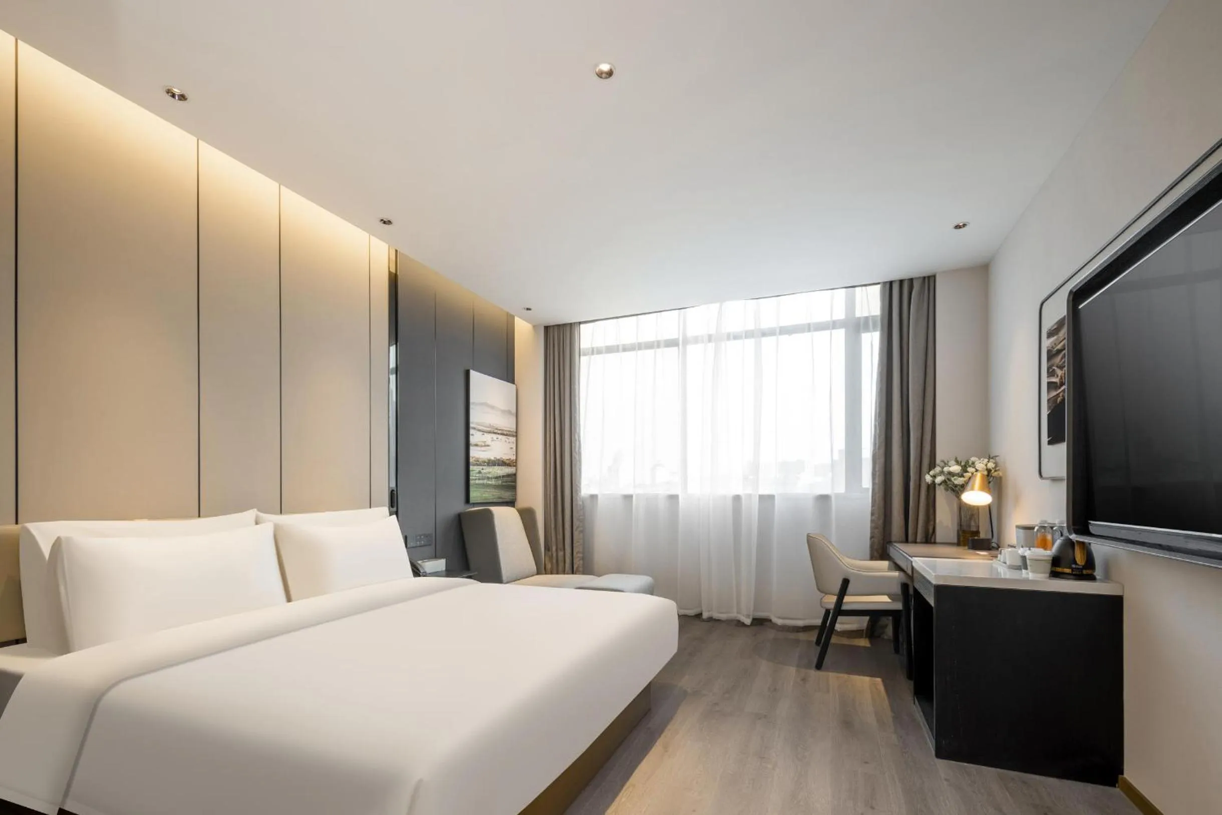 Bed in Atour Hotel Luqiao Taizhou